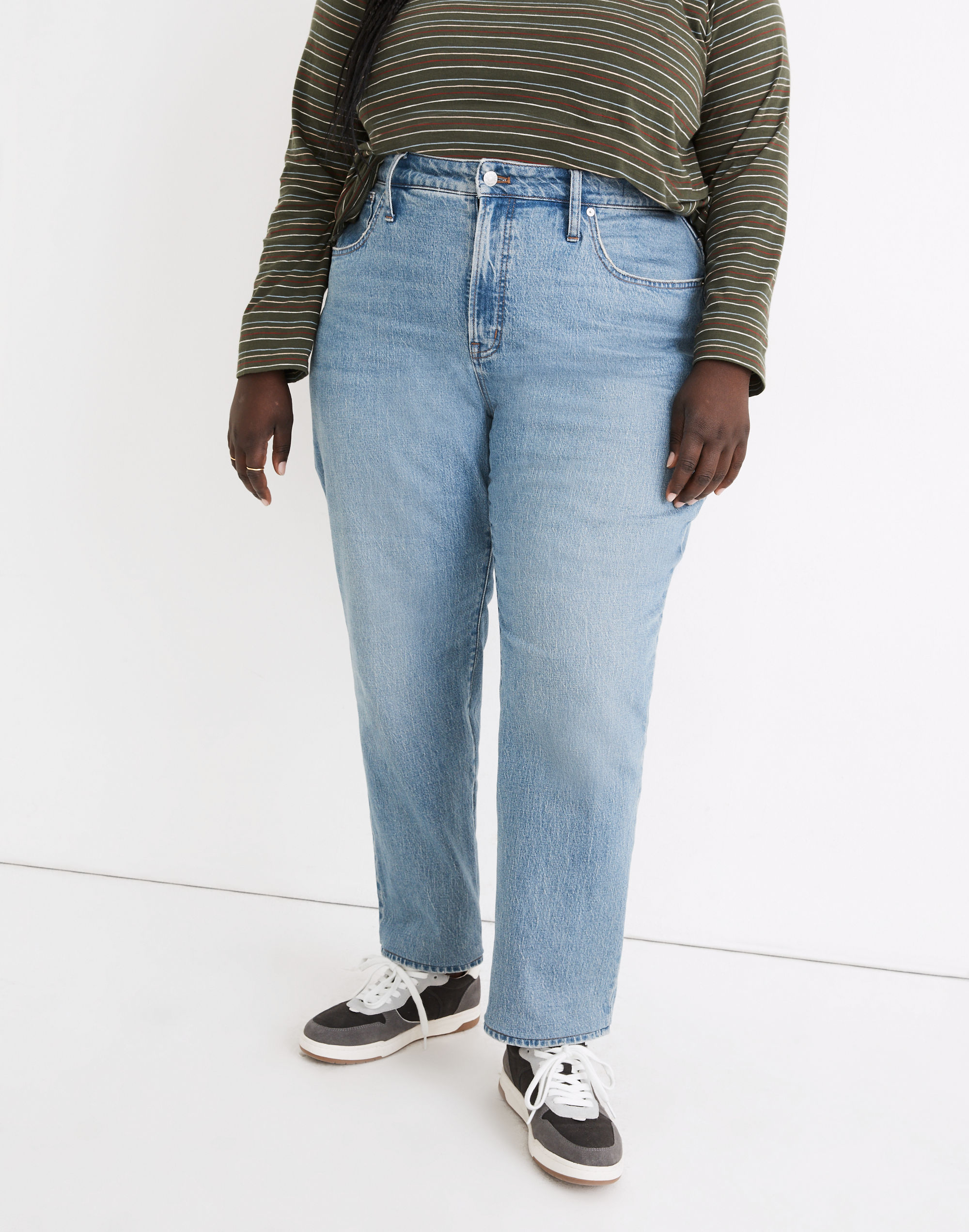 The Plus Curvy Perfect Vintage Straight Jean Hoye Wash | Madewell