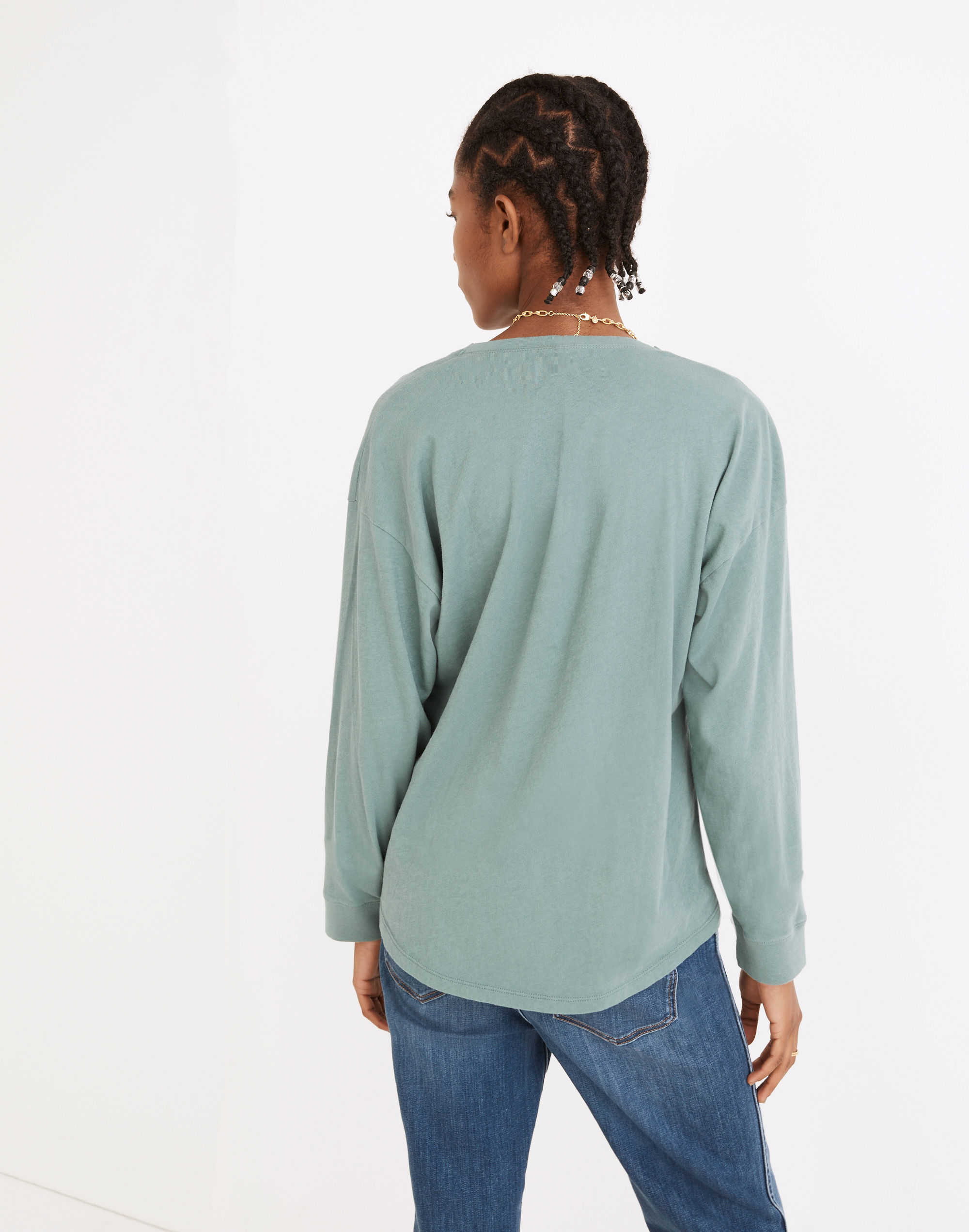 Softfade Cotton V-Neck Relaxed Tee | Madewell