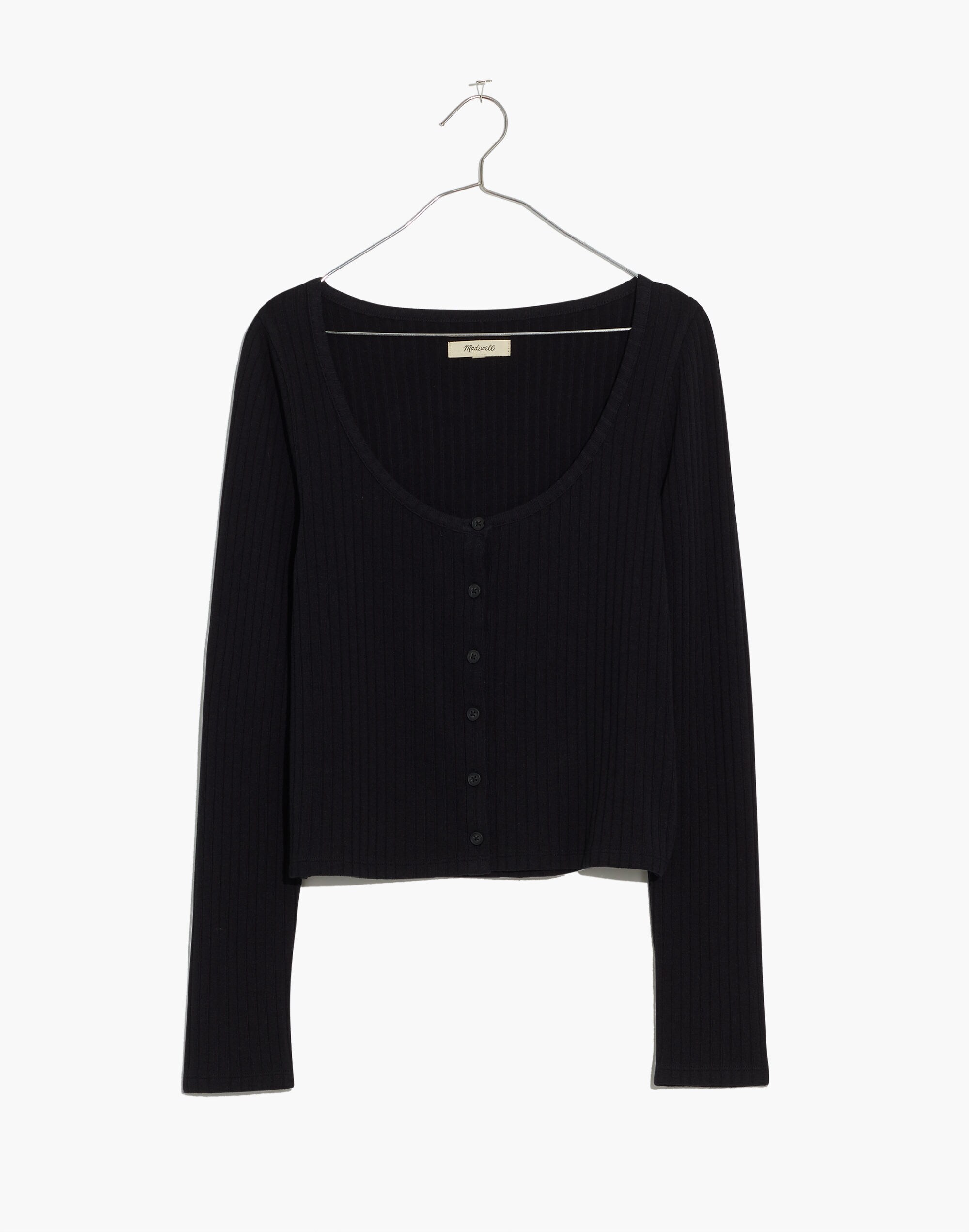 Ribbed Cardigan Crop Tee | Madewell