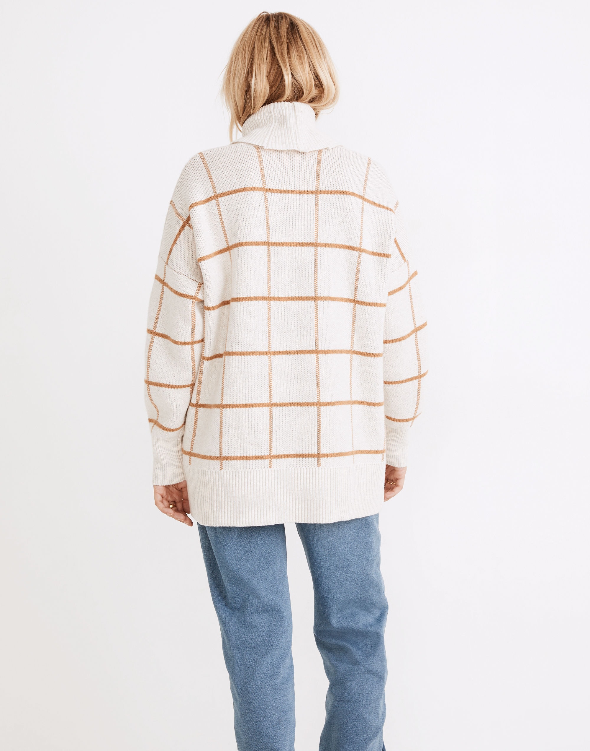 Pearldale Turtleneck Sweater Windowpane | Madewell