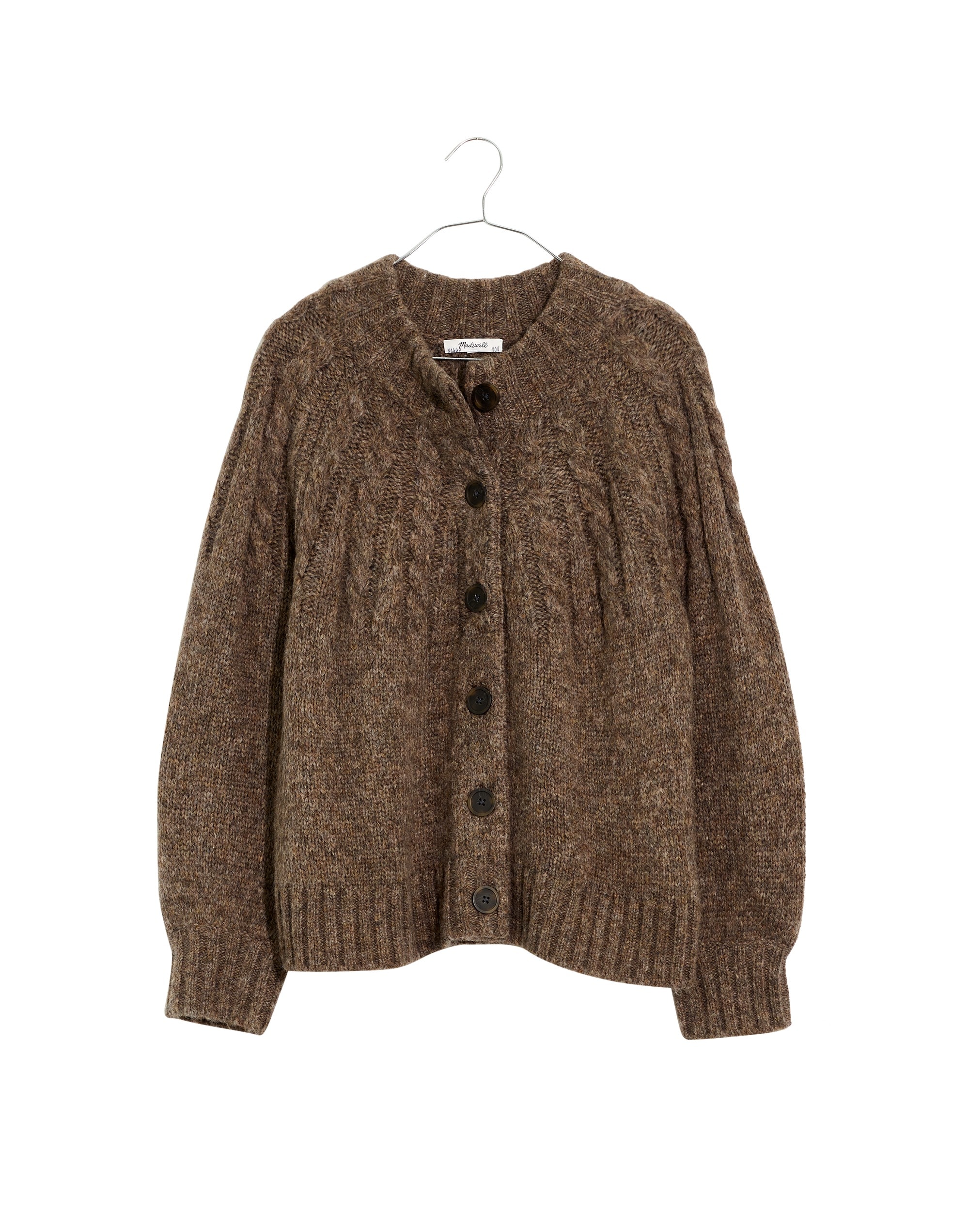 Harwood Cableknit Mockneck Cardigan Sweater | Madewell