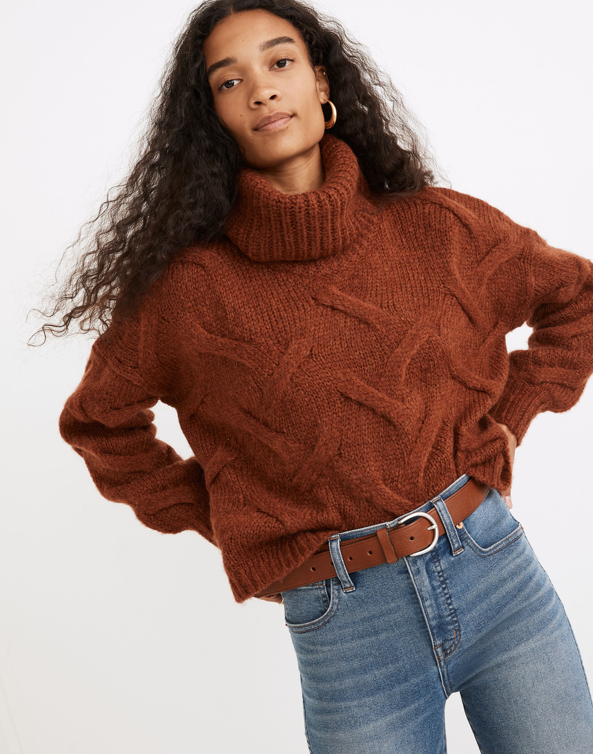 Somervell Modern Cable Turtleneck Sweater | Madewell