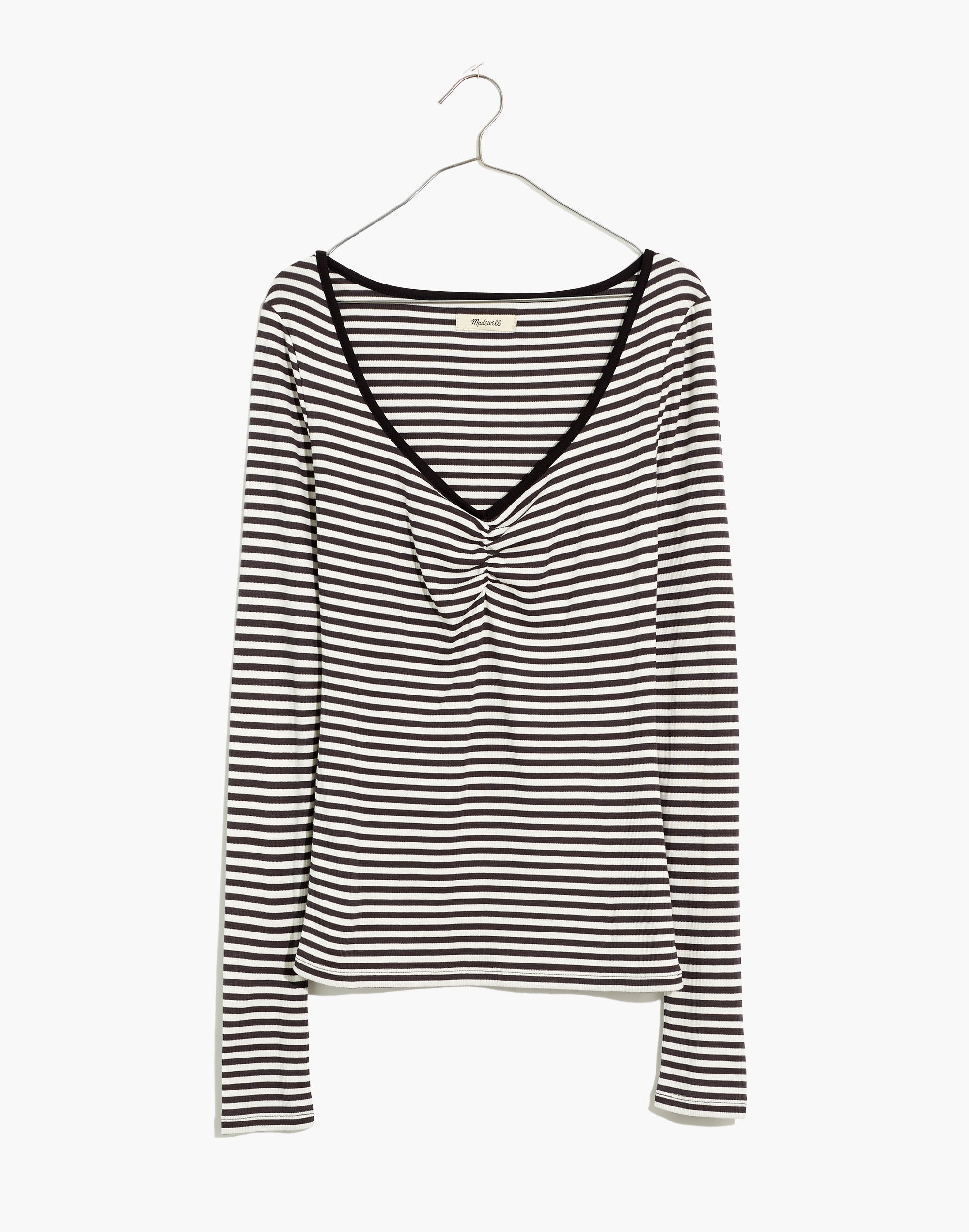 Fine Ribbed Sweetheart Tee in Stripe | Madewell