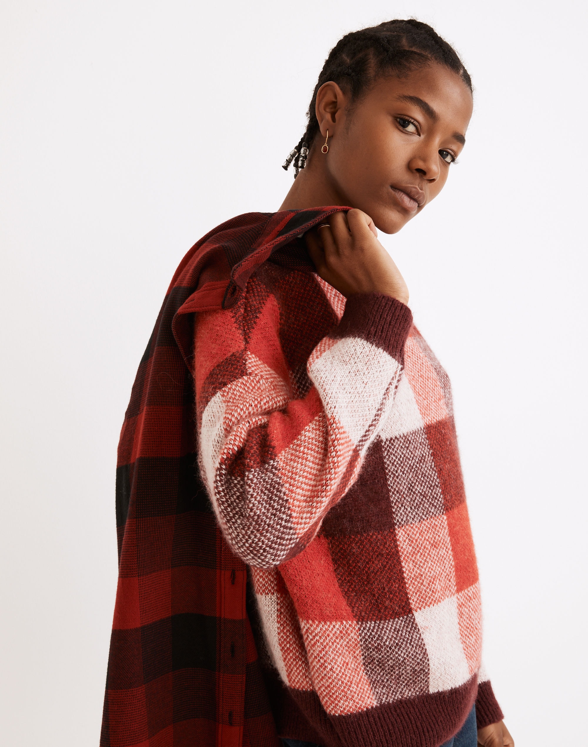 Fenimore Pullover Sweater in Plaid | Madewell