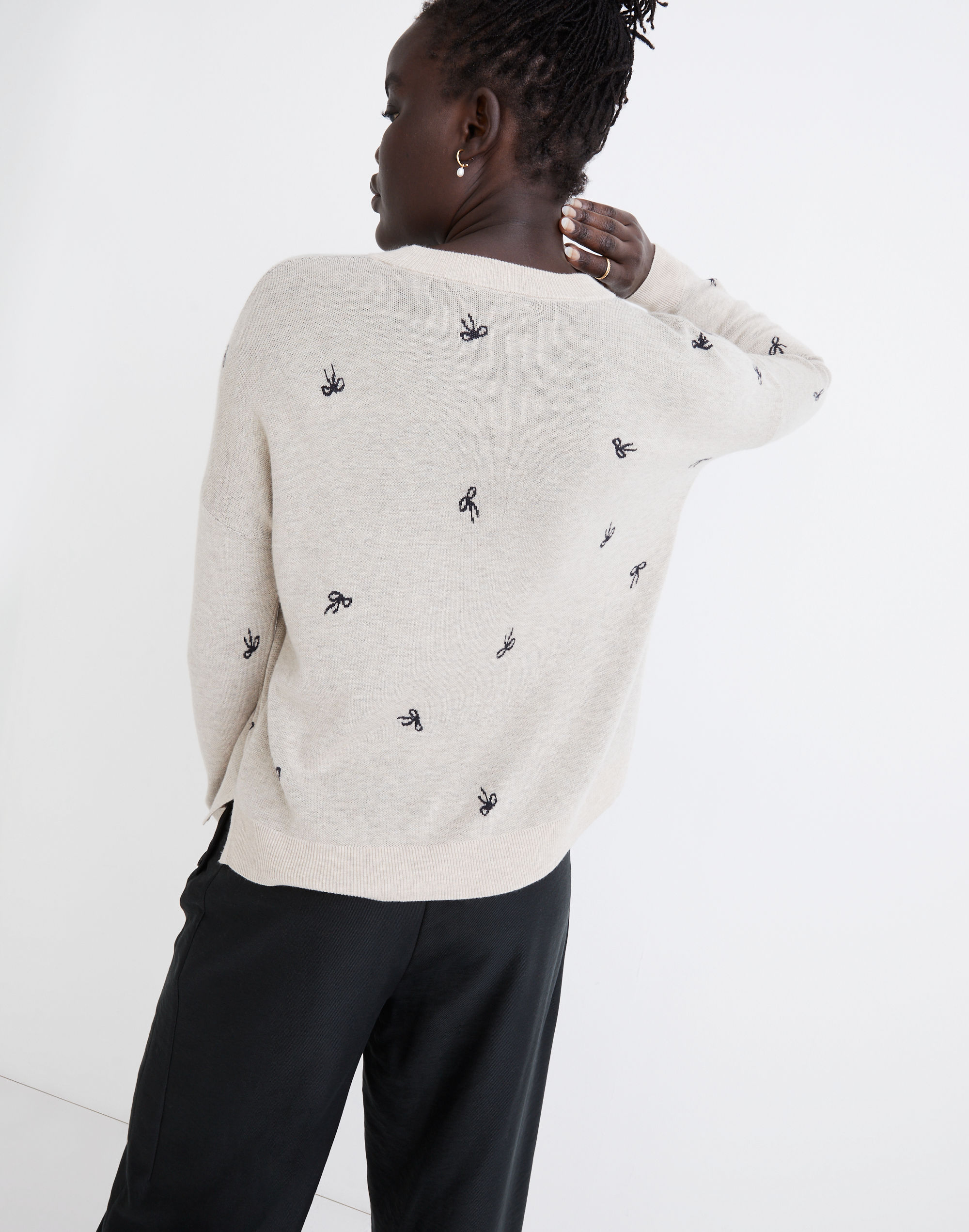 Bow Jacquard Pullover Sweater | Madewell