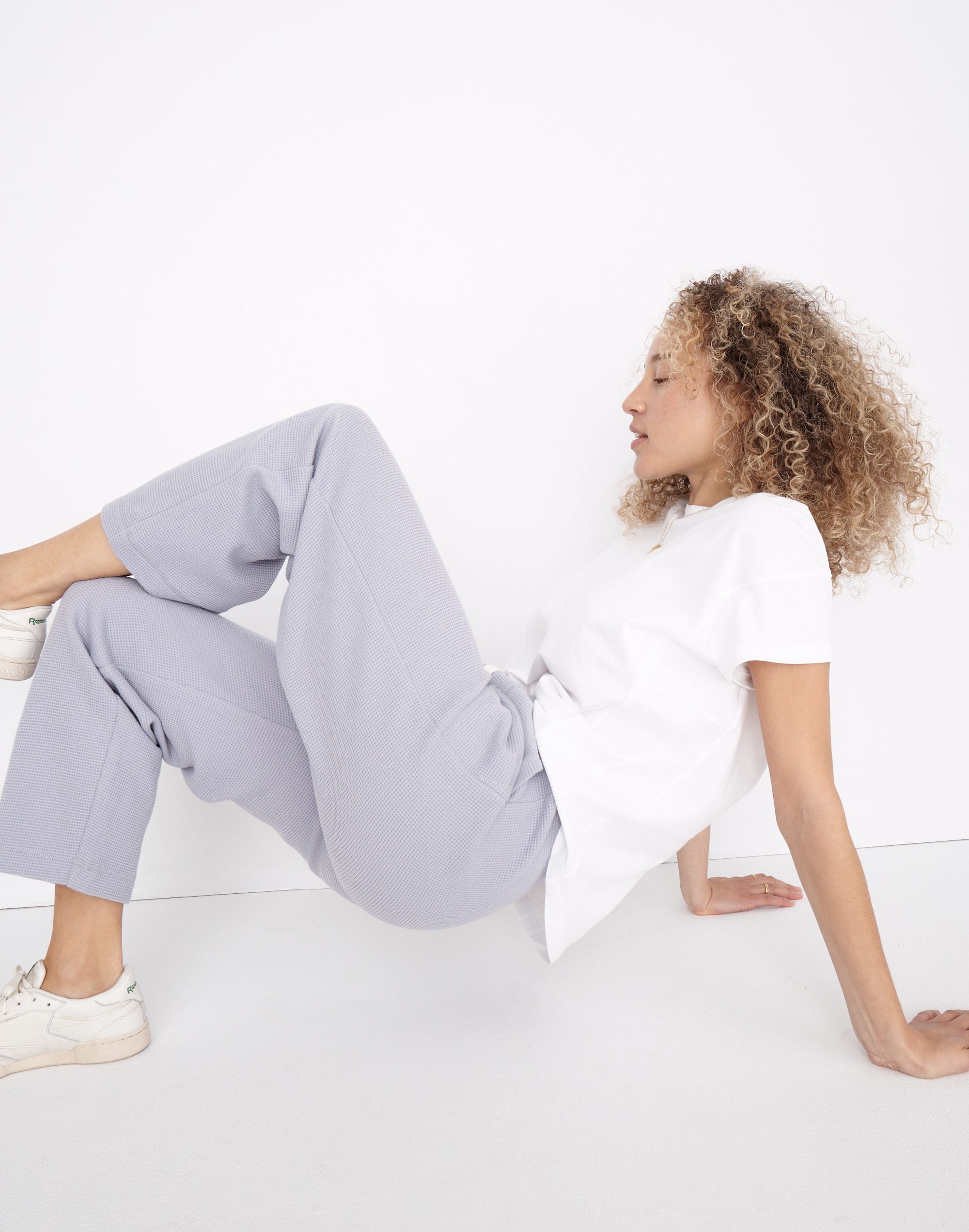 Textured Waffle Straight Sweatpants | Madewell