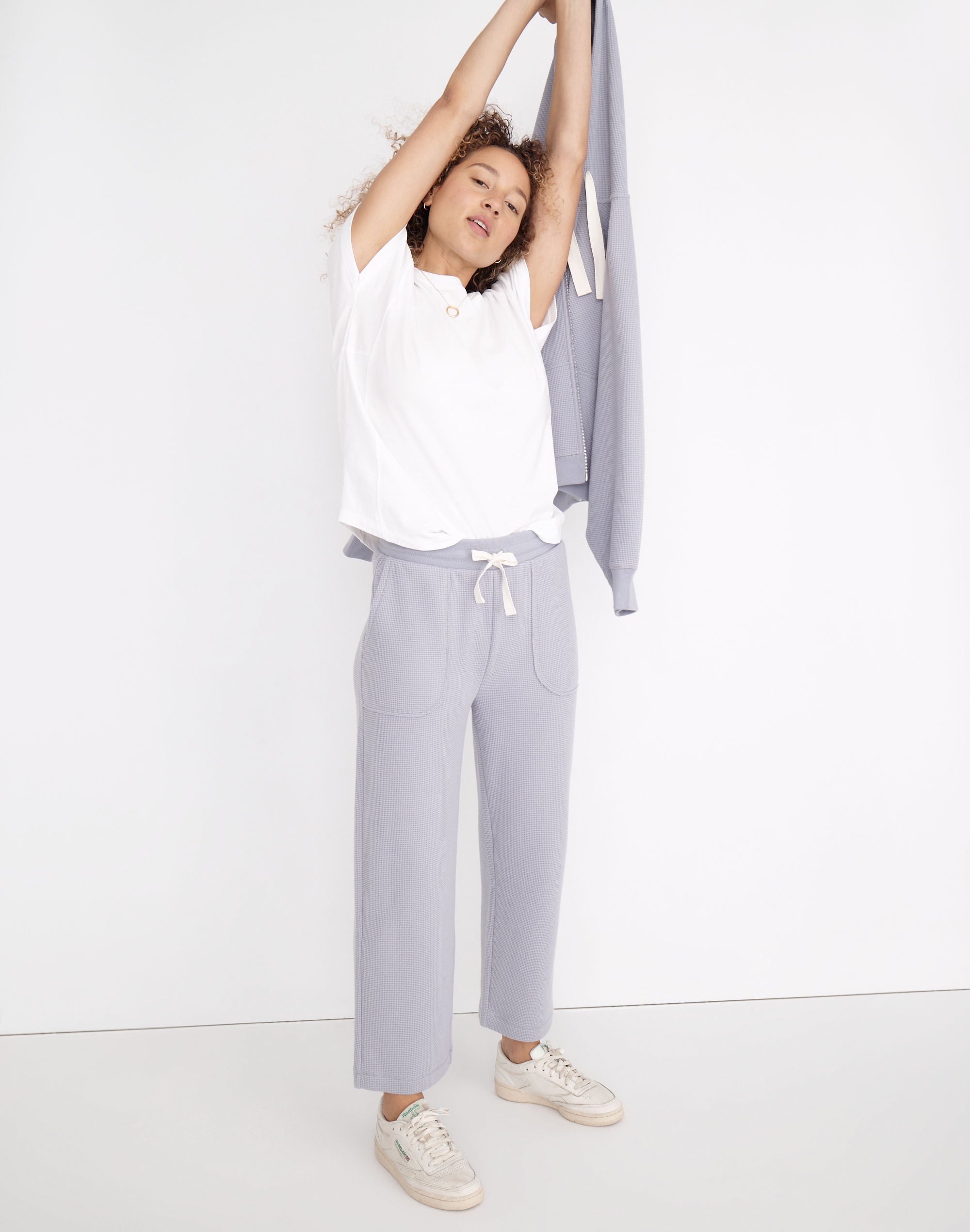 Textured Waffle Straight Sweatpants | Madewell