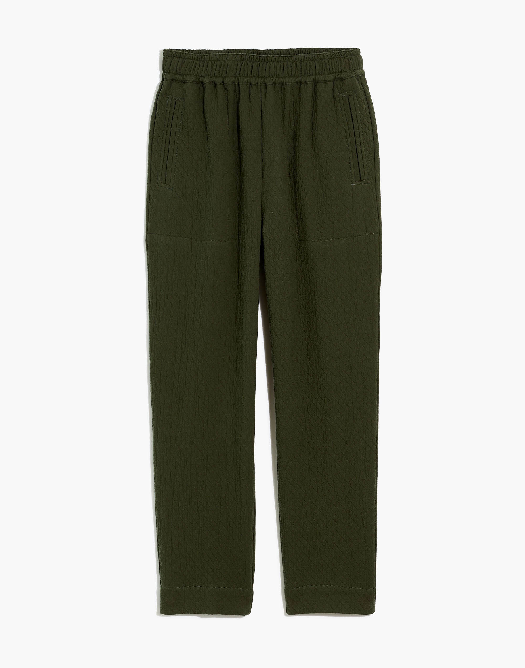 Pull-On High-Rise Tapered Pants Diamond Jacquard | Madewell