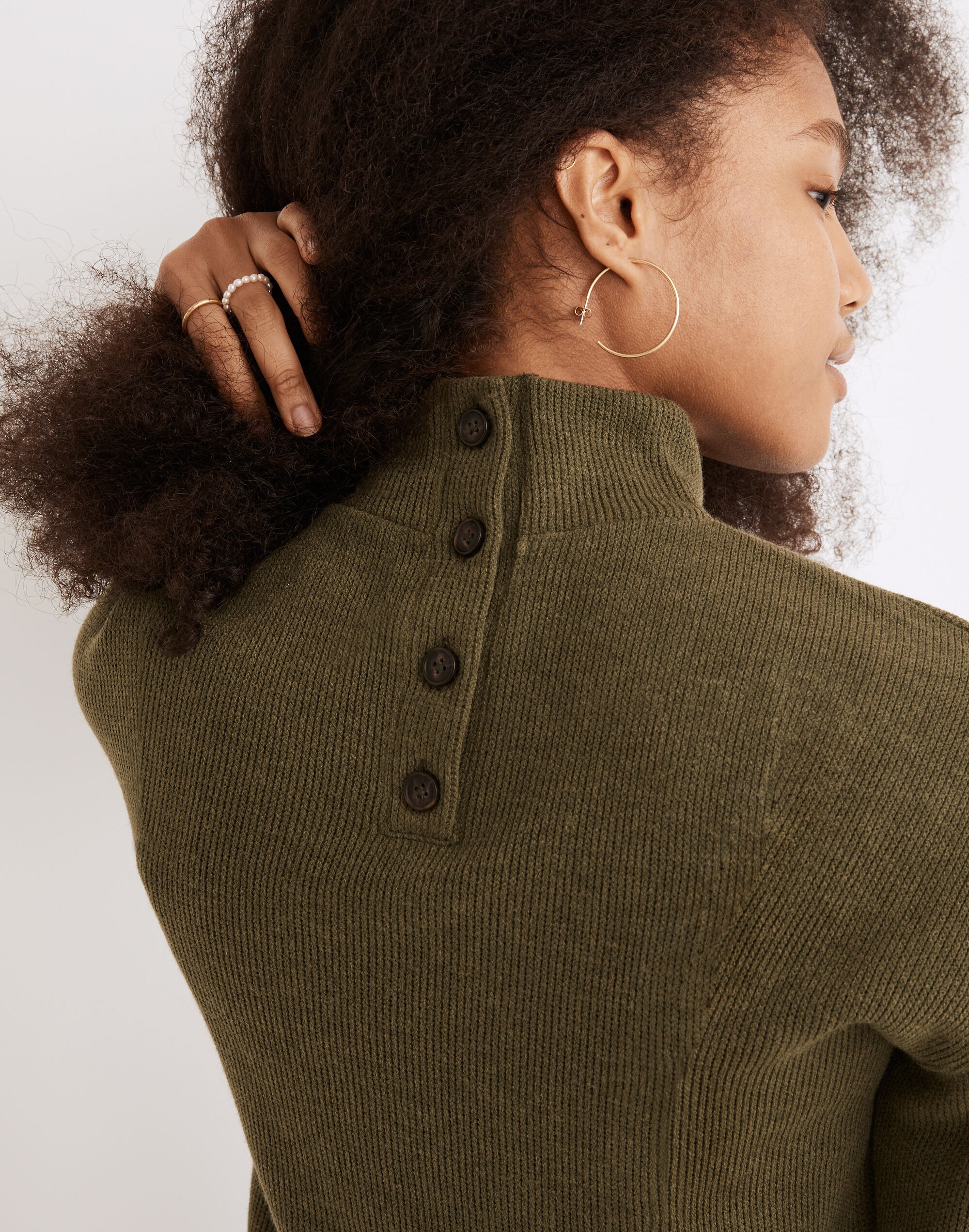 Mockneck Button-Back Top | Madewell