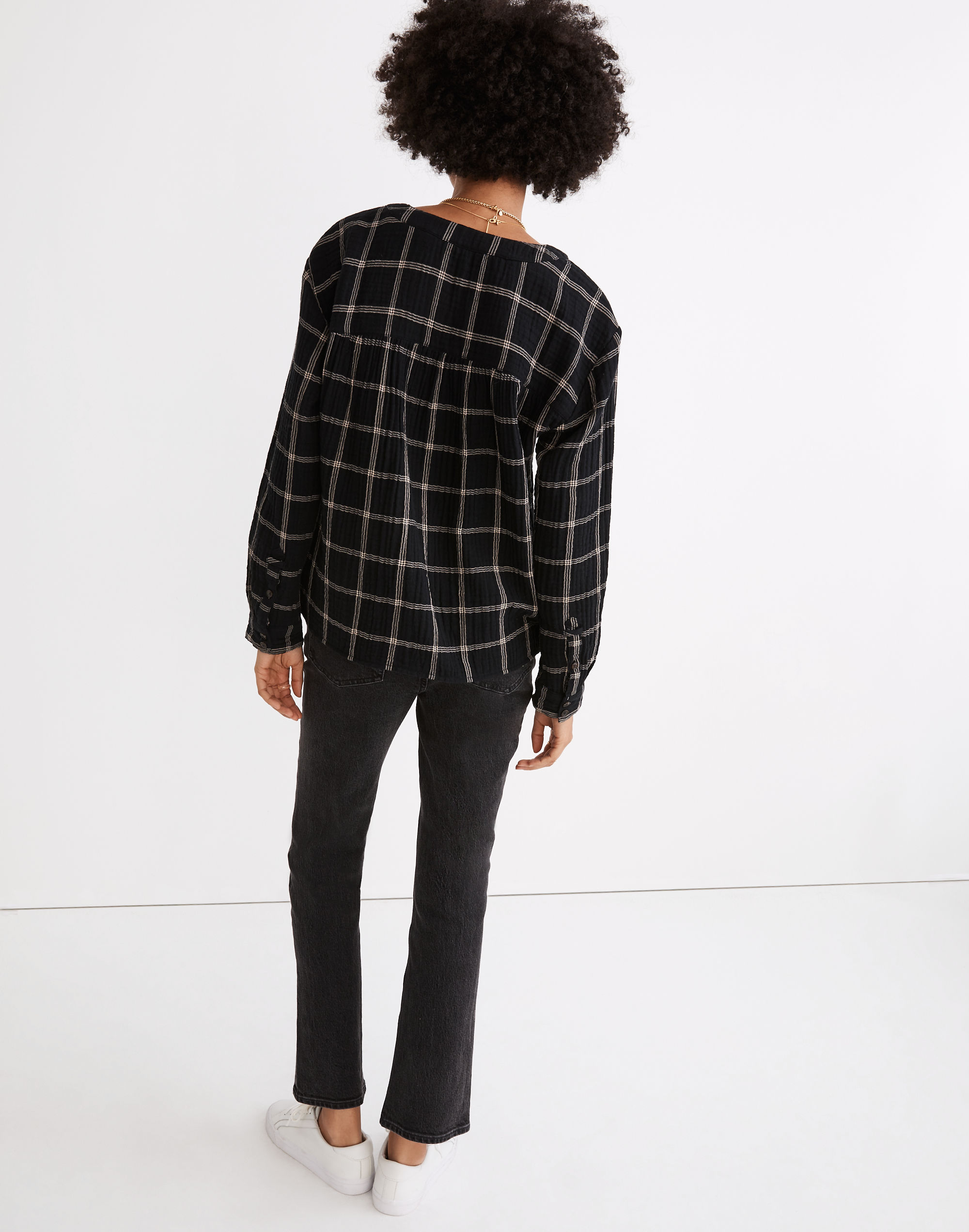 Lightspun Evert Top Windowpane | Madewell