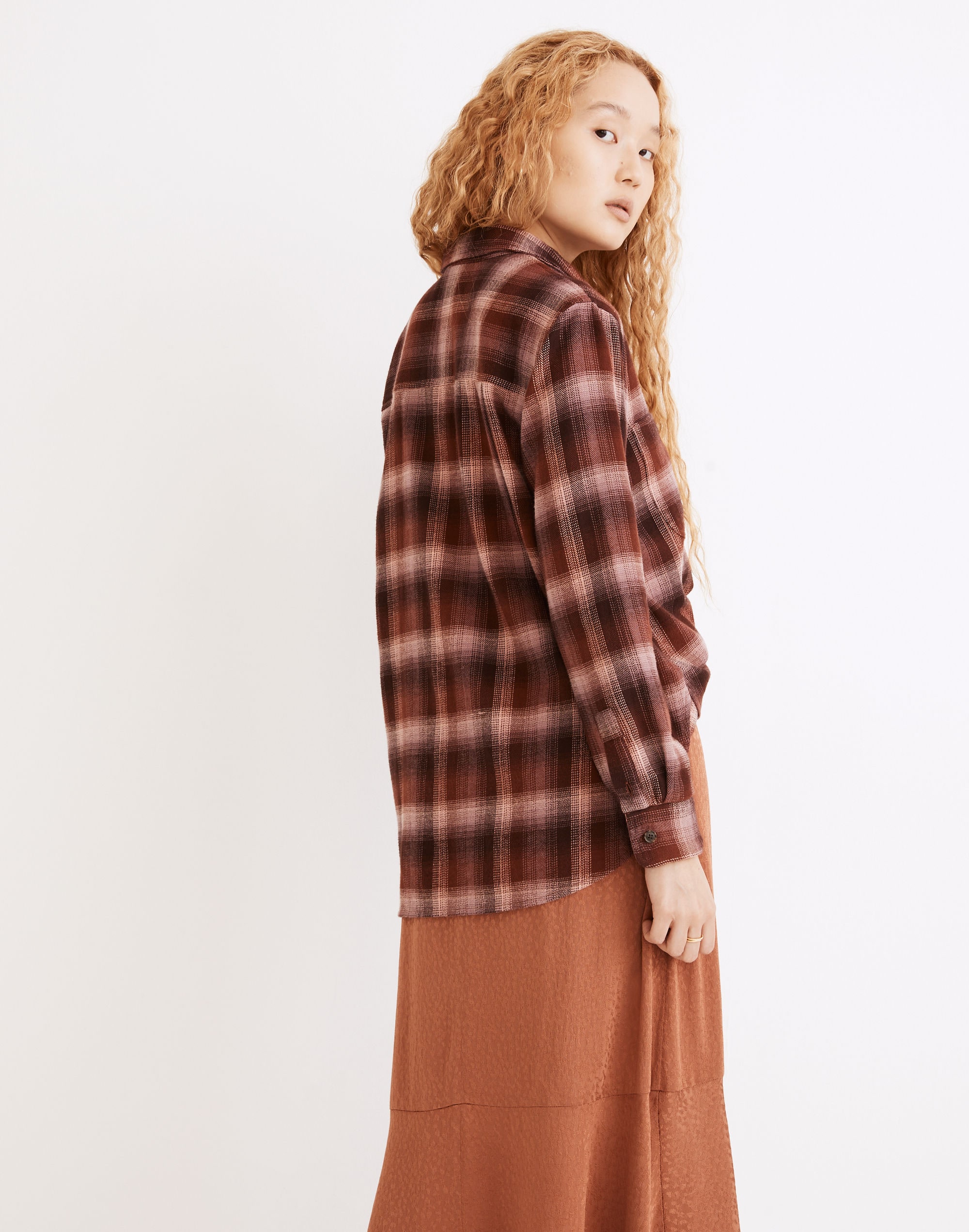 Flannel Oversized Ex-Boyfriend Swing Shirt Buffalo Check | Madewell