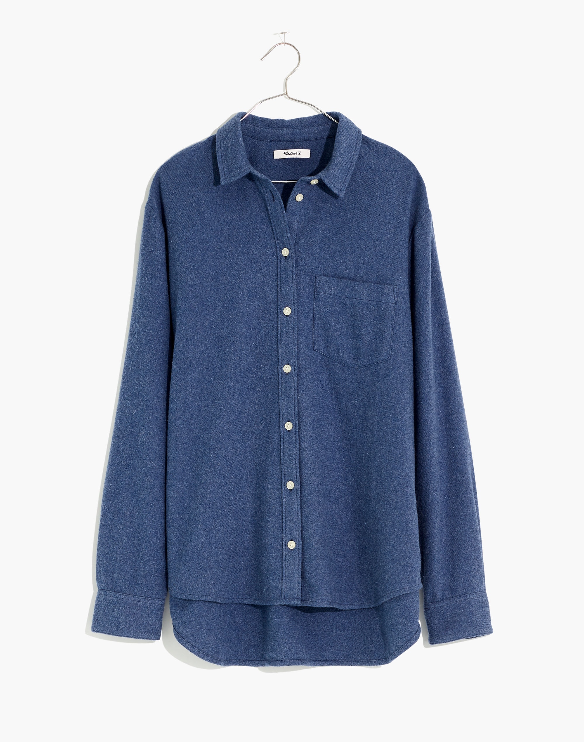 Flannel Side-Button Oversized Ex-Boyfriend Shirt | Madewell