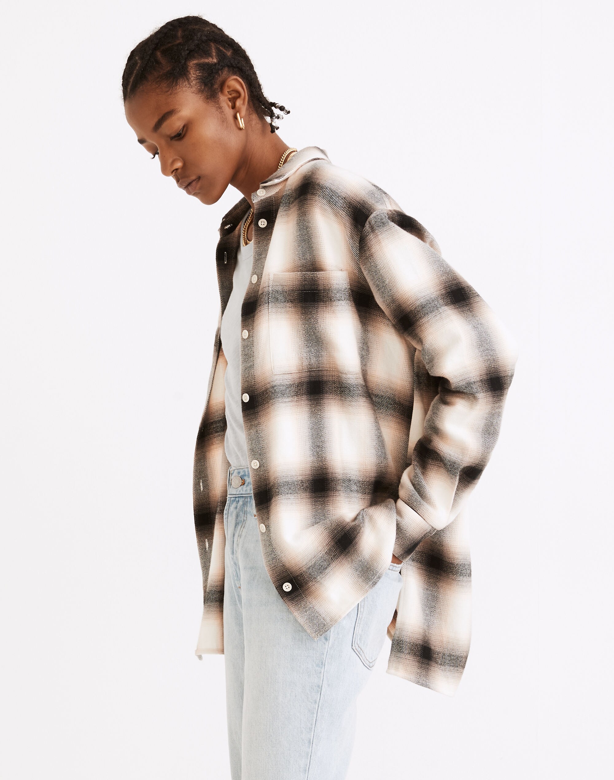 Flannel Oversized Ex-Boyfriend Shirt Robson Plaid | Madewell