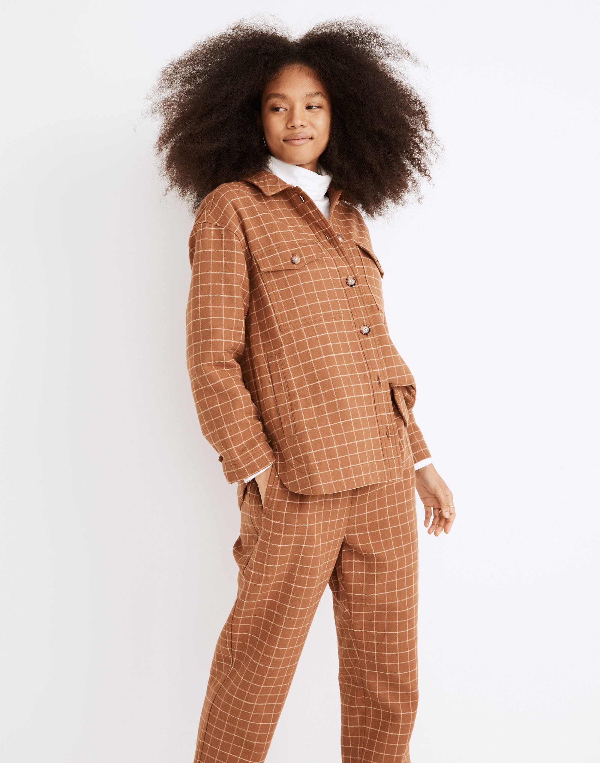 Waffleback Branner Shirt-Jacket Windowpane | Madewell