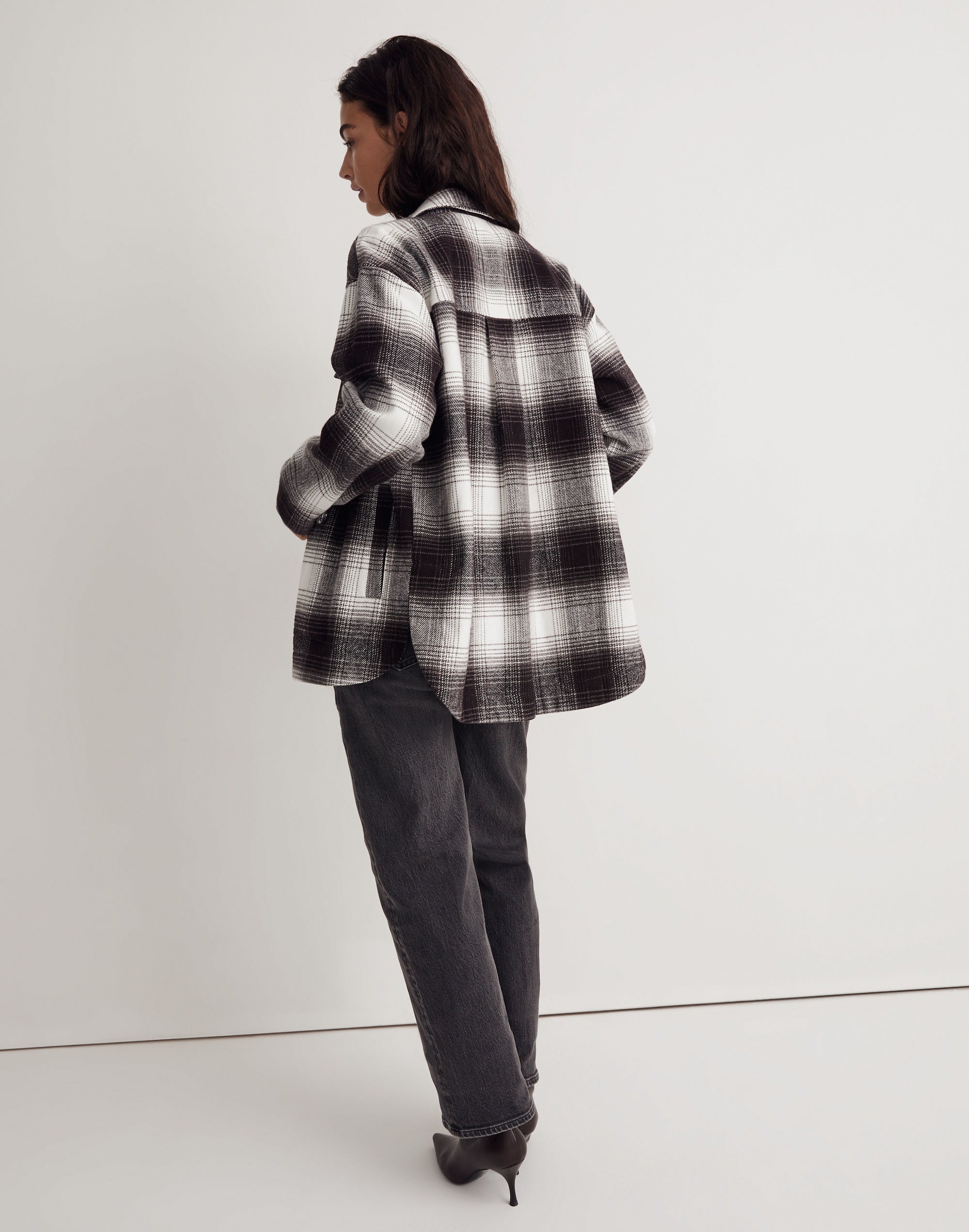 Twill Flannel Shirt-Jacket Windowpane Plaid | Madewell