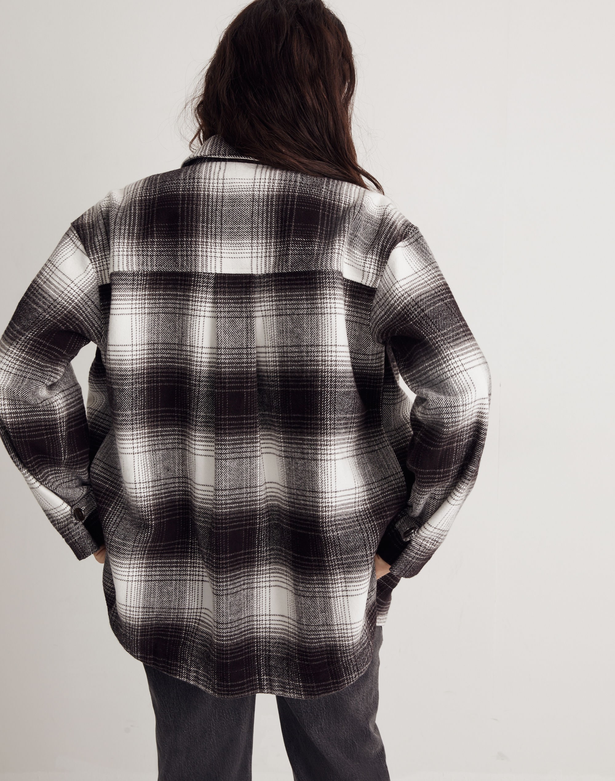 Twill Flannel Shirt-Jacket Windowpane Plaid | Madewell