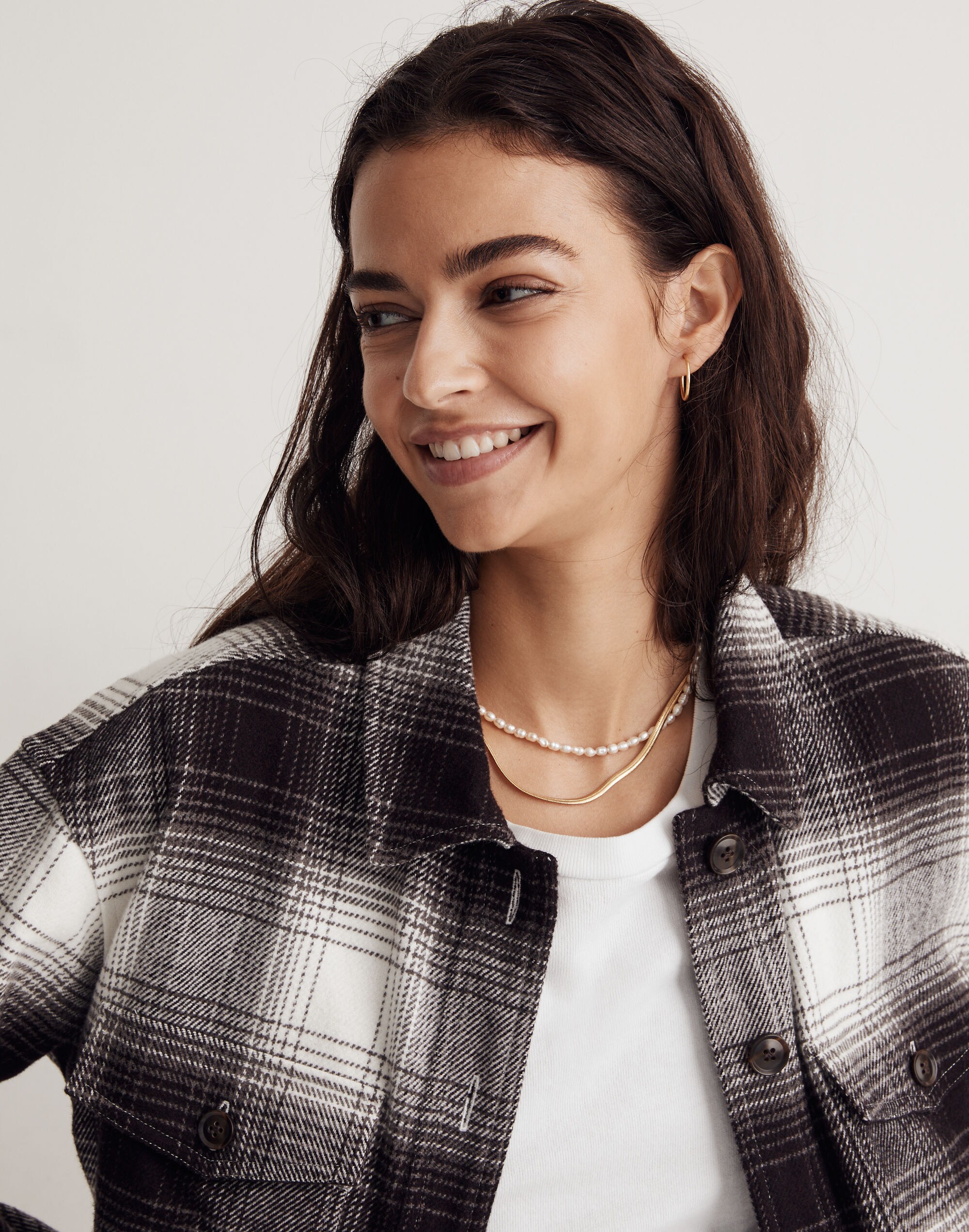 Twill Flannel Shirt-Jacket Windowpane Plaid | Madewell