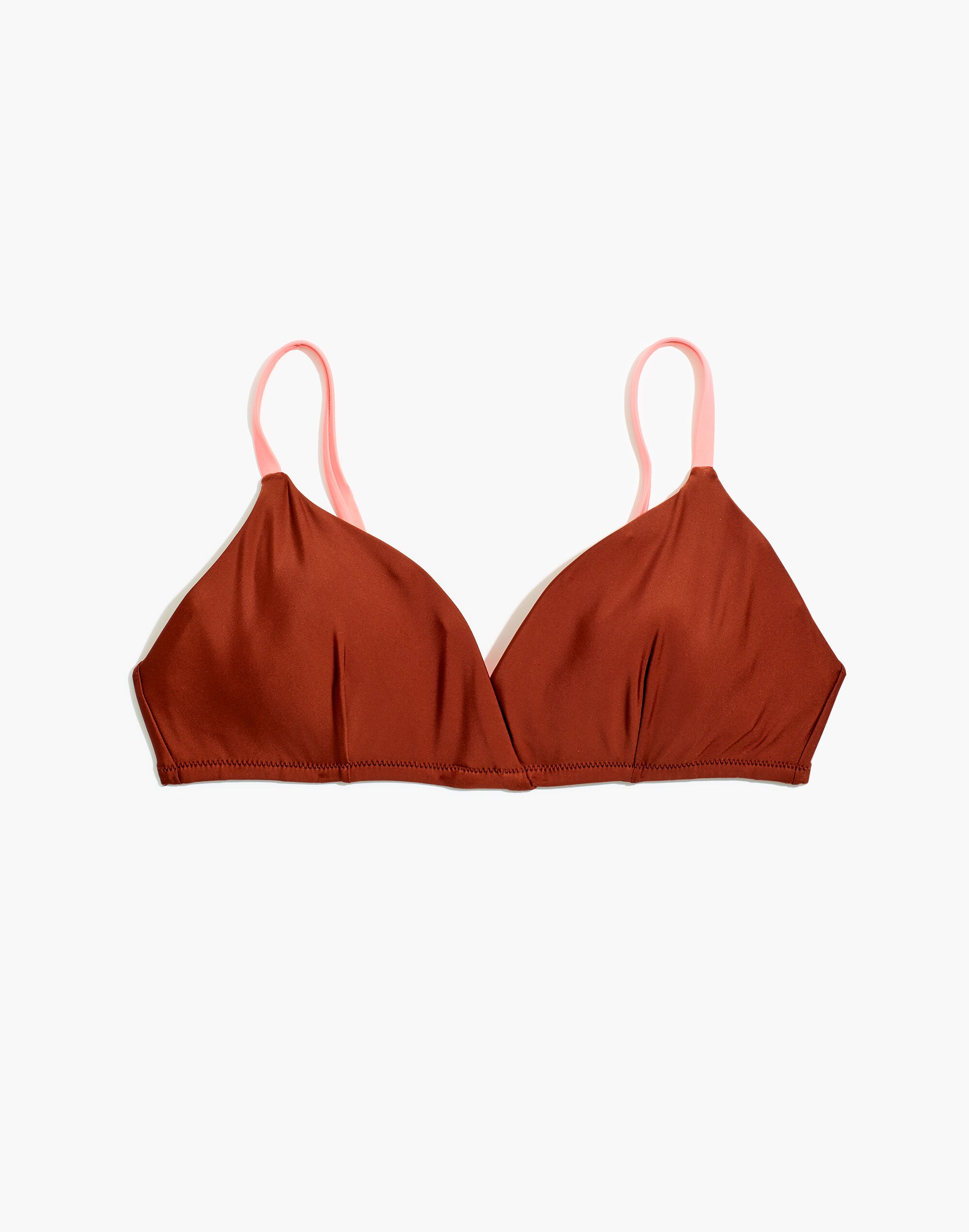 Madewell Second Wave Tie-Back Bikini Top Colorblock |