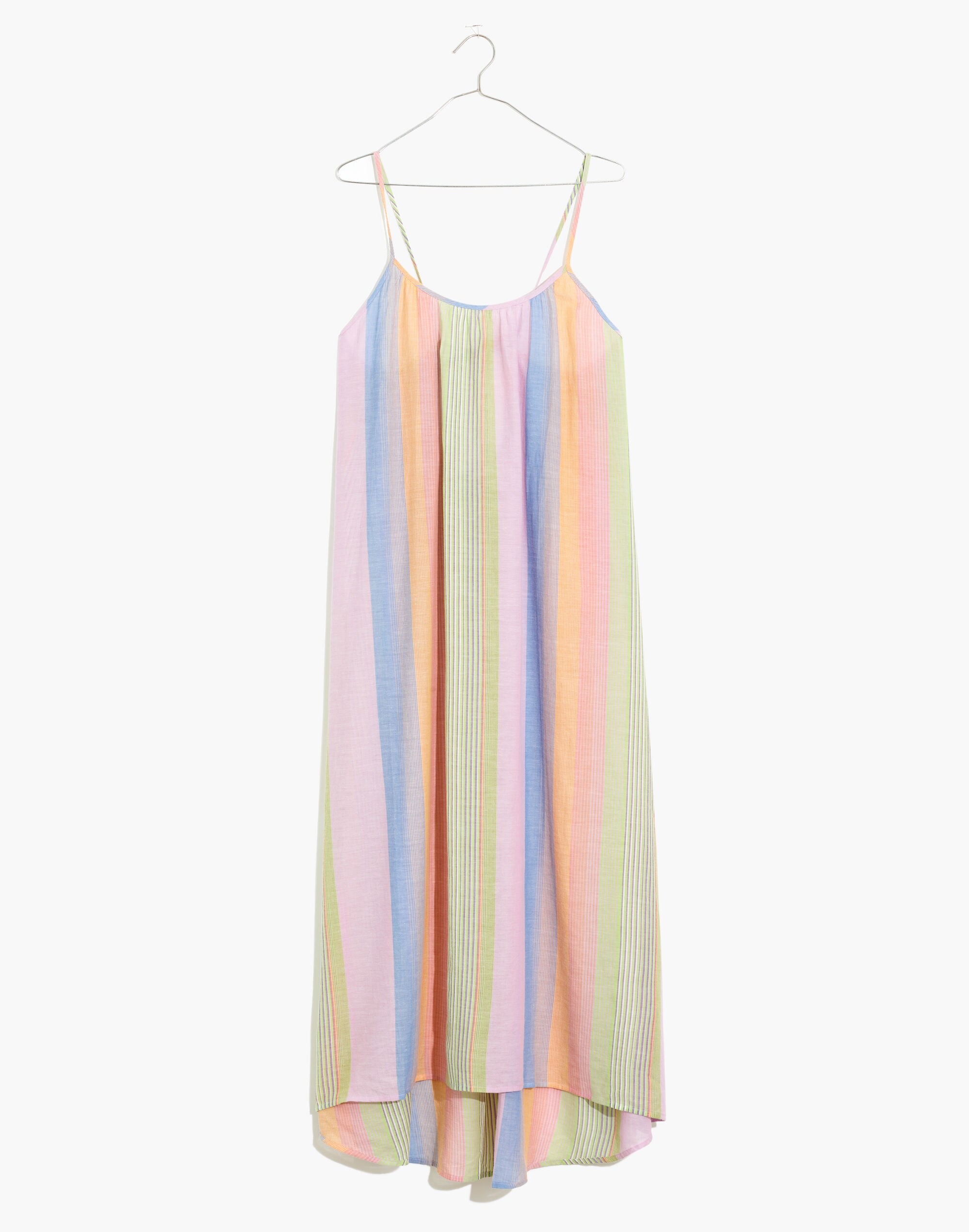 Tie-Back Cover-Up Maxi Dress in Rainbow Stripe | Madewell