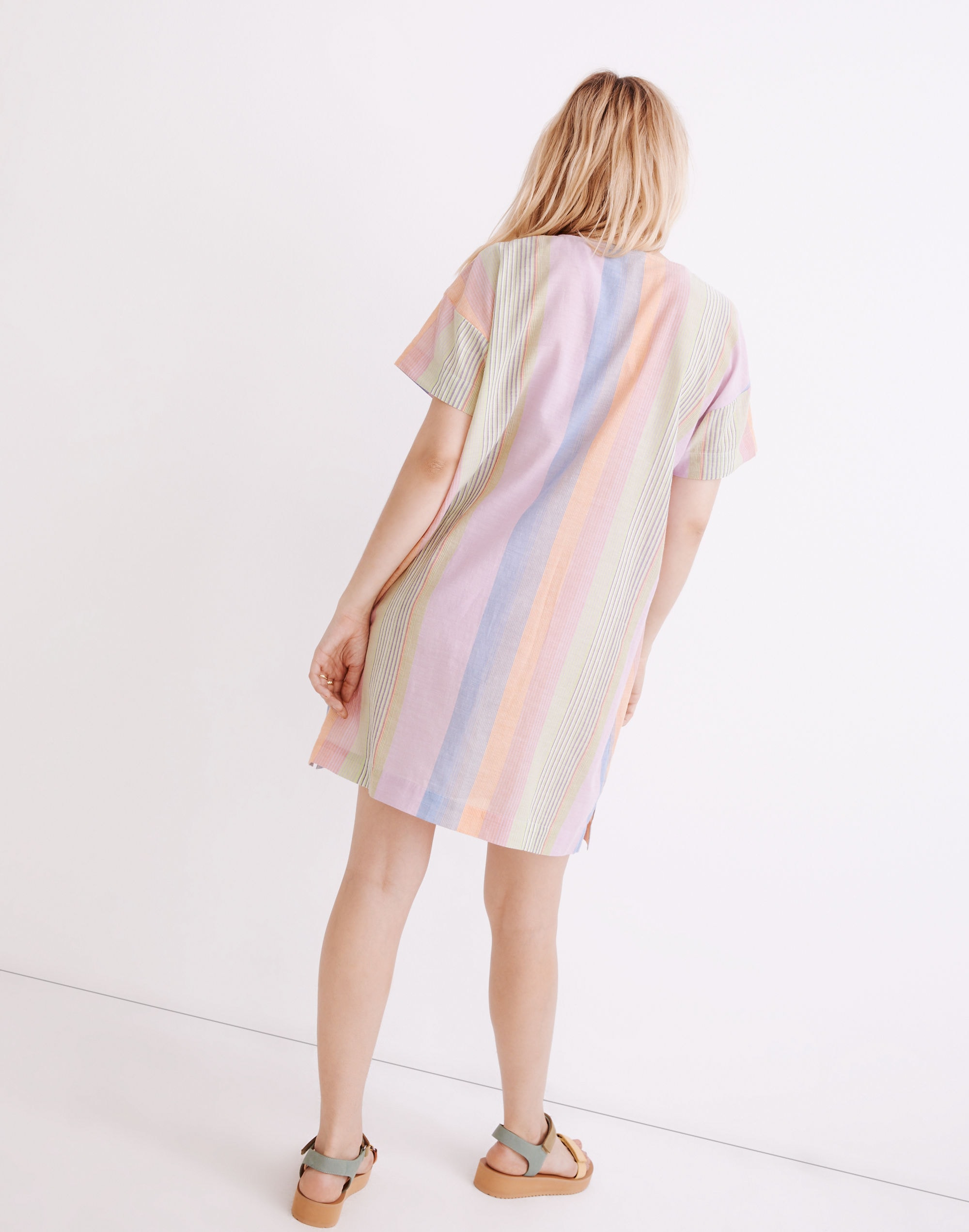 Cover-Up Tunic Dress Rainbow Stripe | Madewell