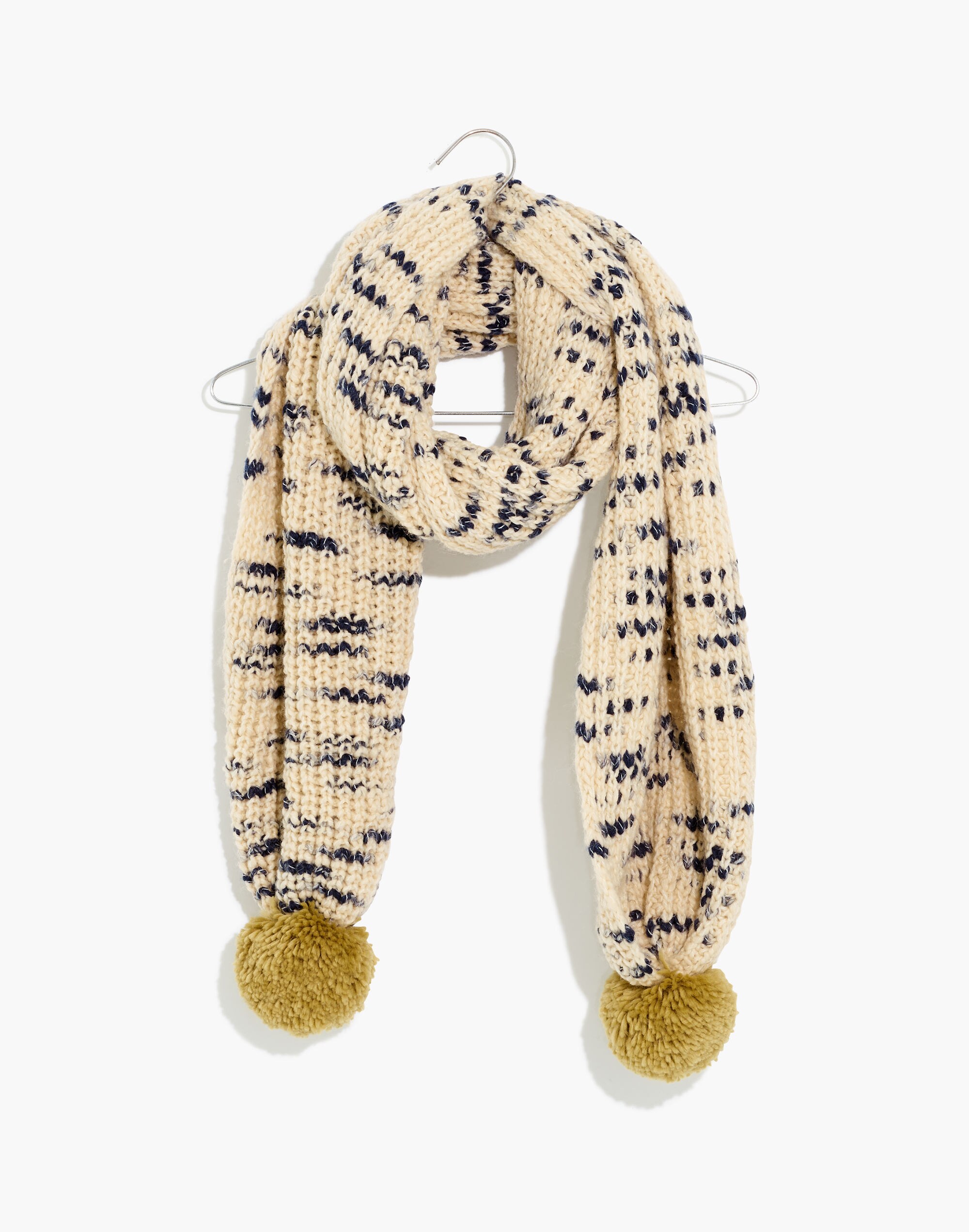 Patterned Pom-Pom Scarf | Madewell