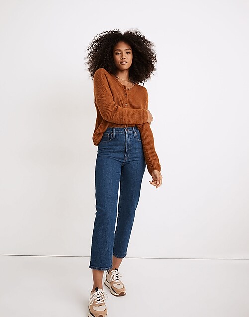 The Perfect Vintage Straight Crop Jean in Edendale Wash