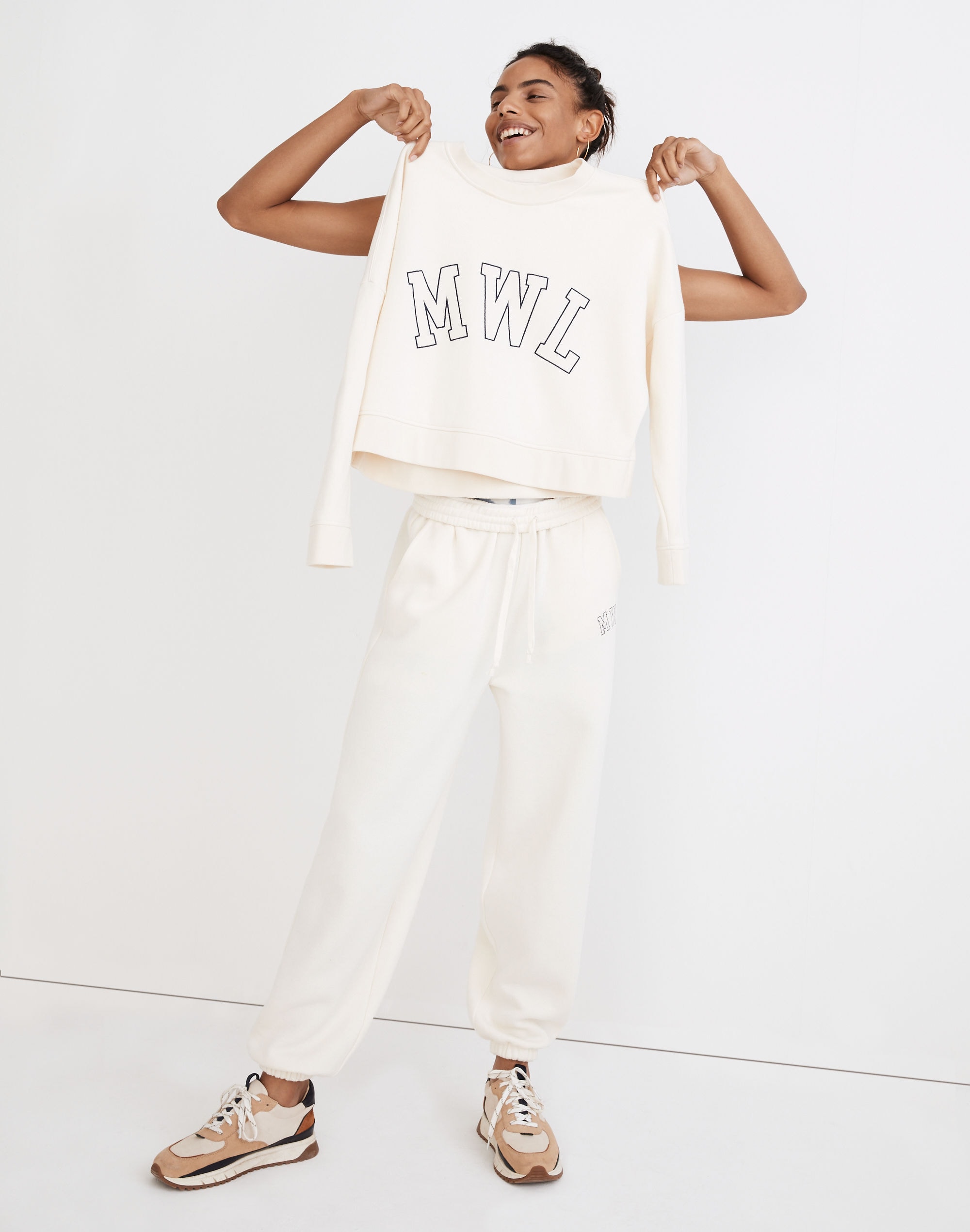 MWL Betterterry Embroidered Crop Sweatshirt | Madewell