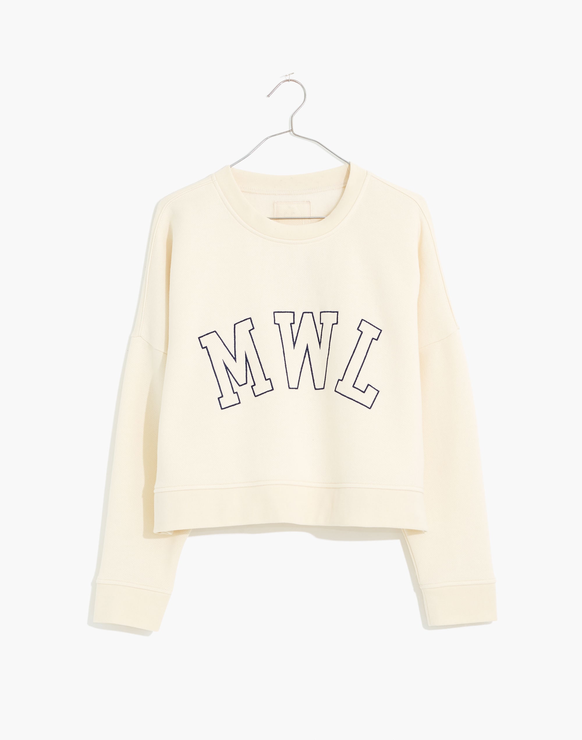 MWL Betterterry Embroidered Crop Sweatshirt | Madewell