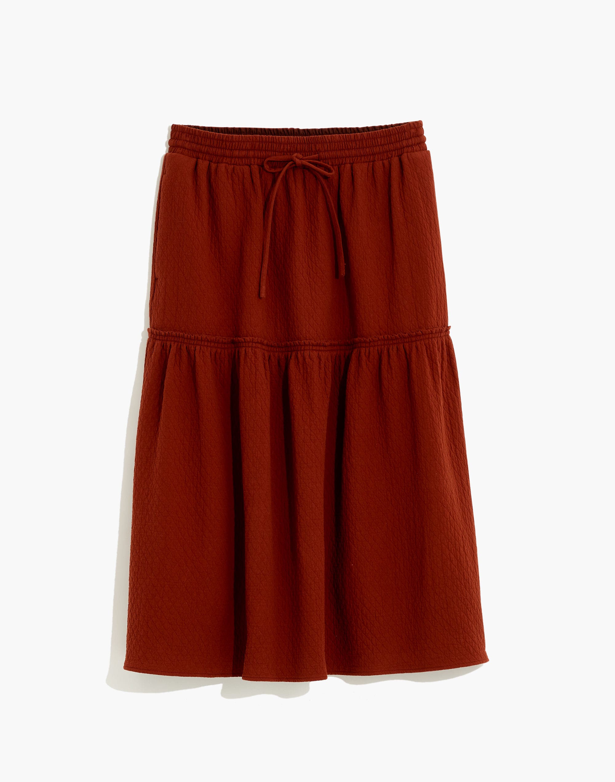 Diamond Jacquard Drawstring Midi Skirt | Madewell