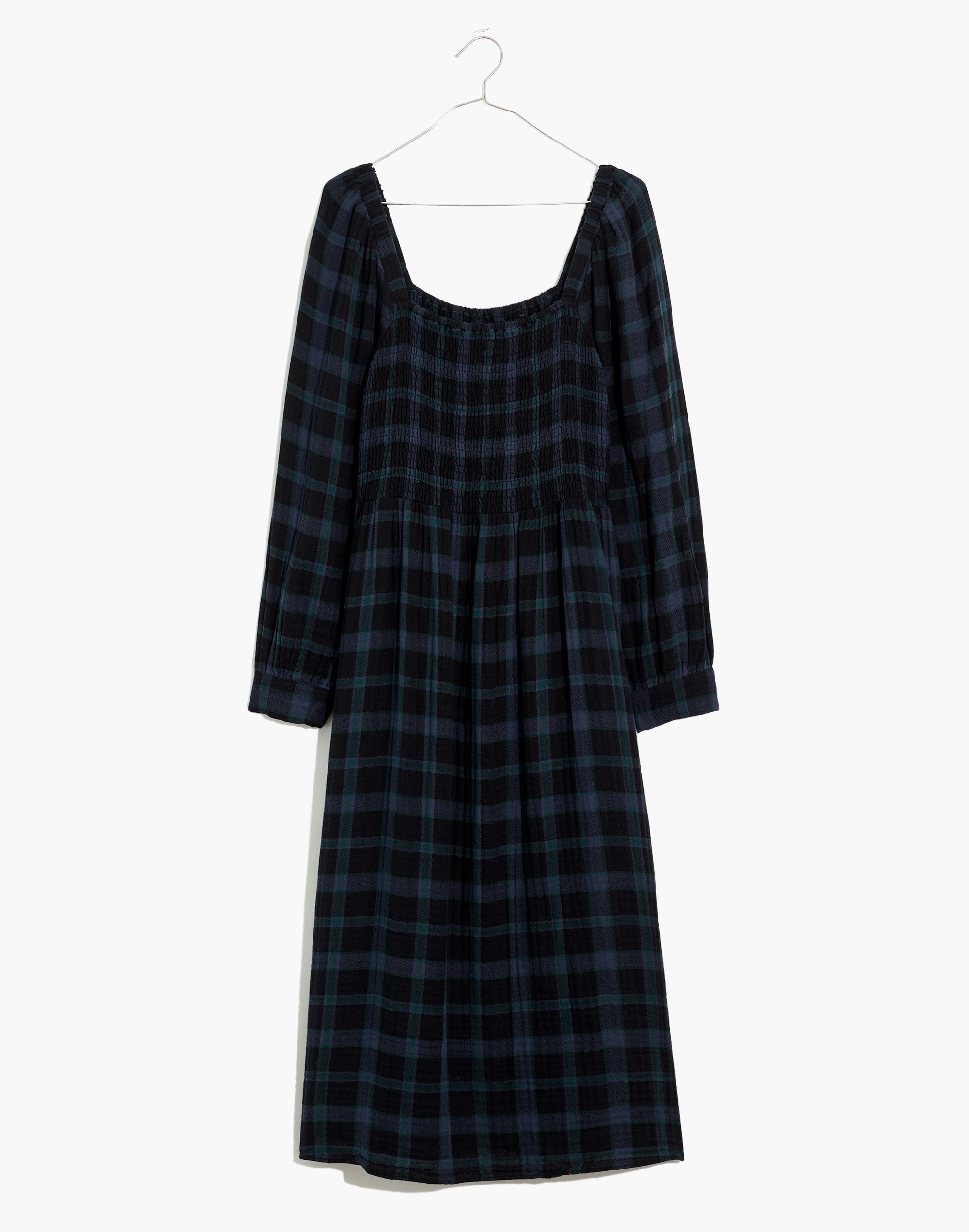 Lightspun Lucie Long-Sleeve Smocked Midi Dress Livonia Plaid | Madewell