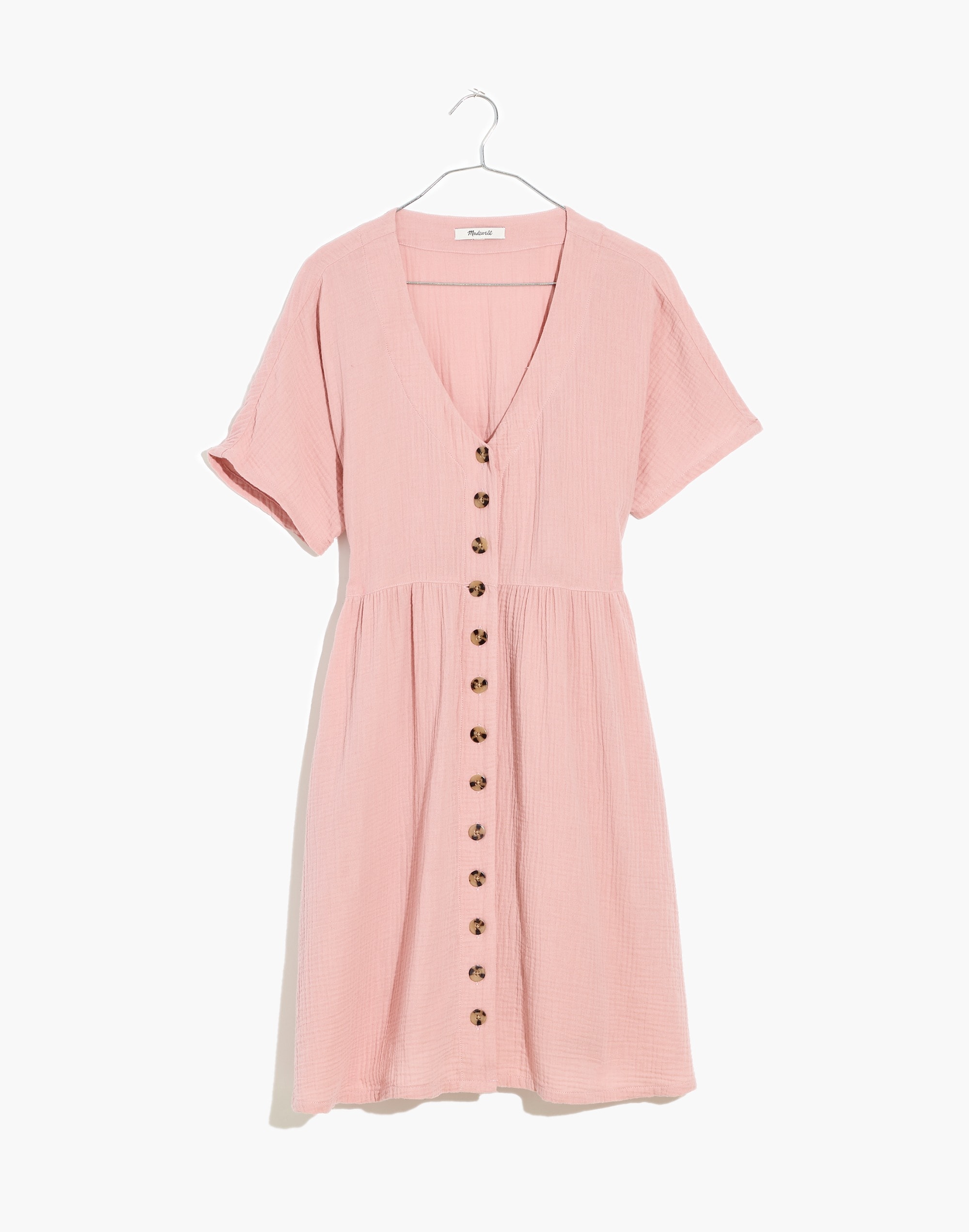 Lightspun Button-Front Mini Dress | Madewell