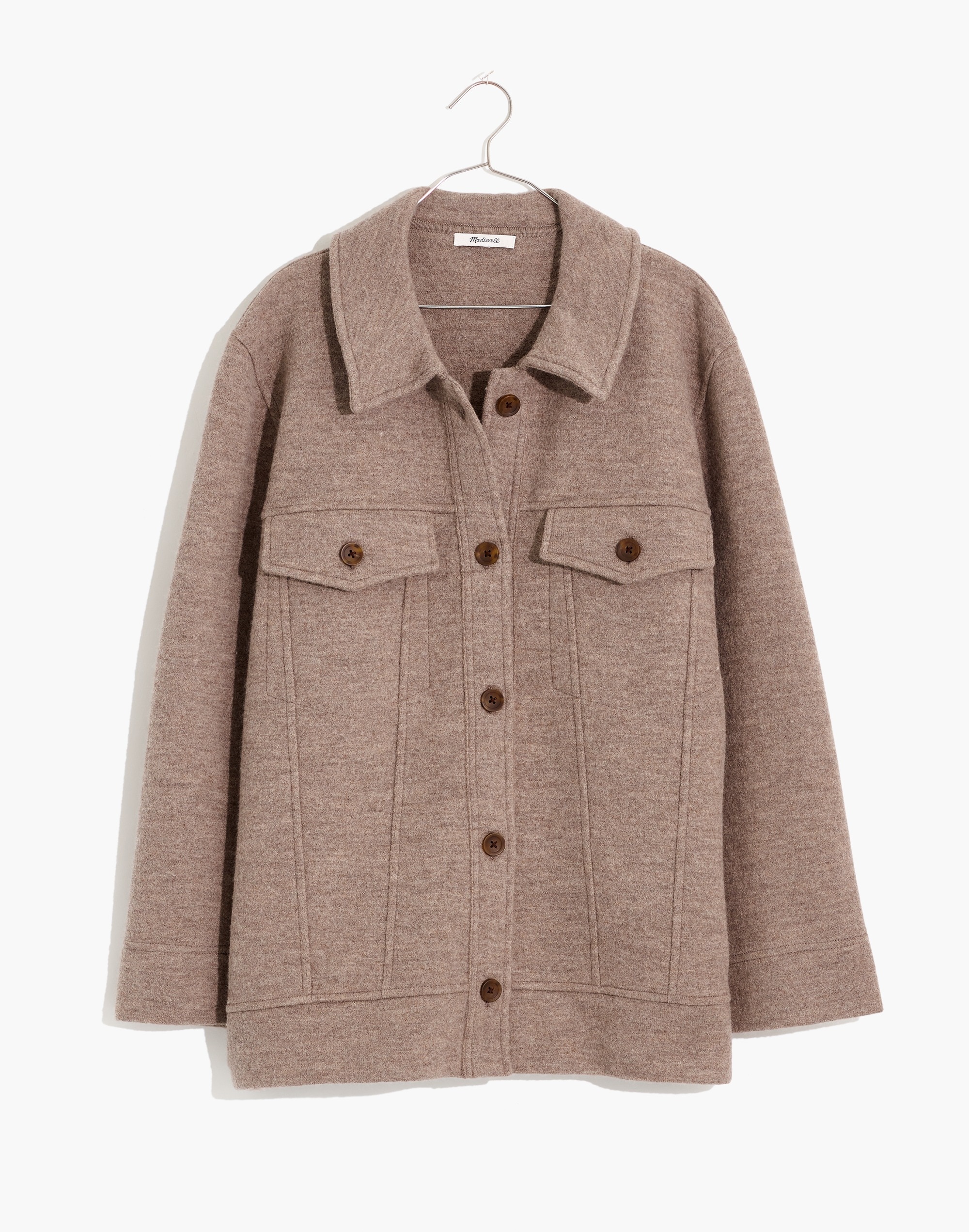 Plus Boiled Wool Bridgman Sweater-Jacket | Madewell