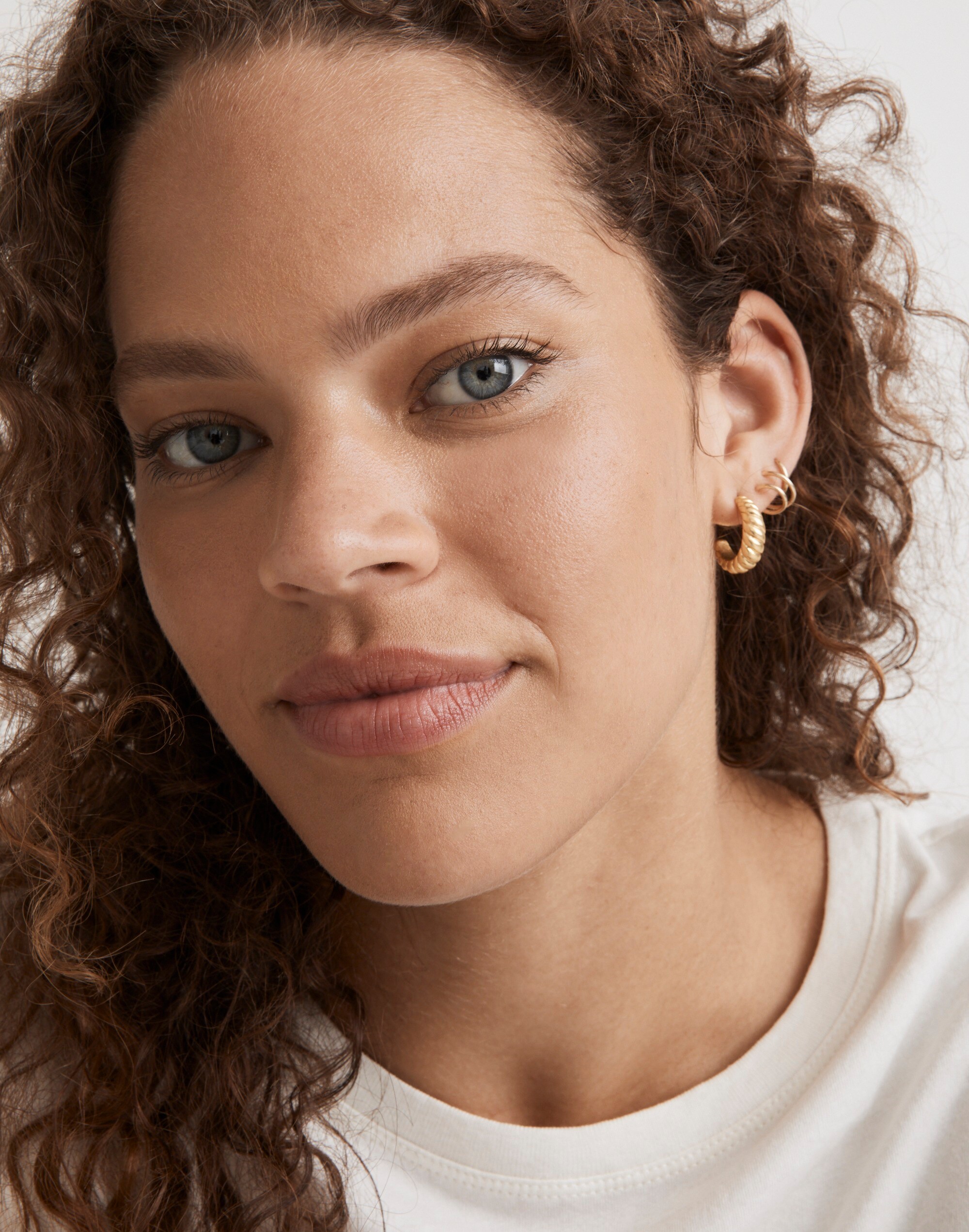 Puffed Small Hoop Earrings | Madewell