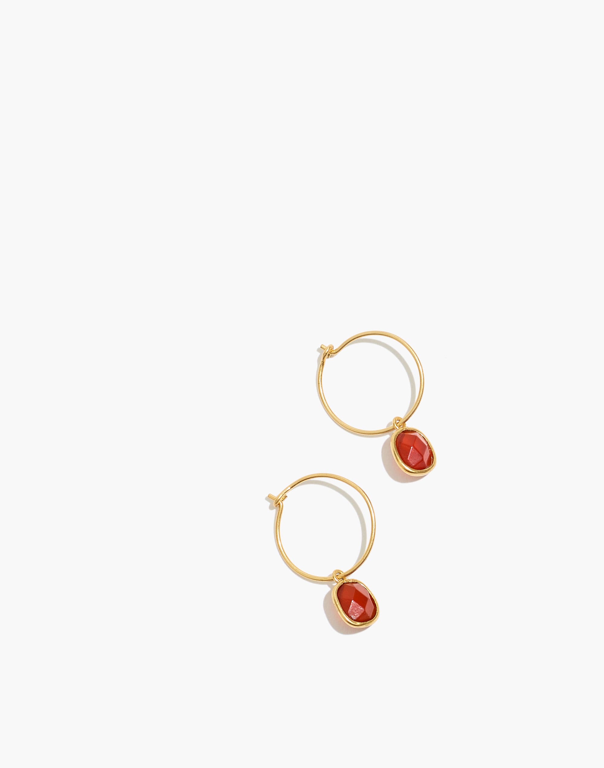 Stone Collection Small Wire Hoop Earrings | Madewell