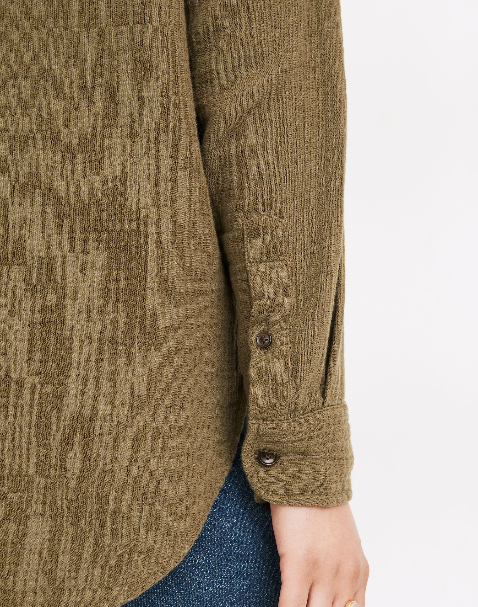 Lightspun Flap-Pocket Oversized Ex-Boyfriend Shirt | Madewell