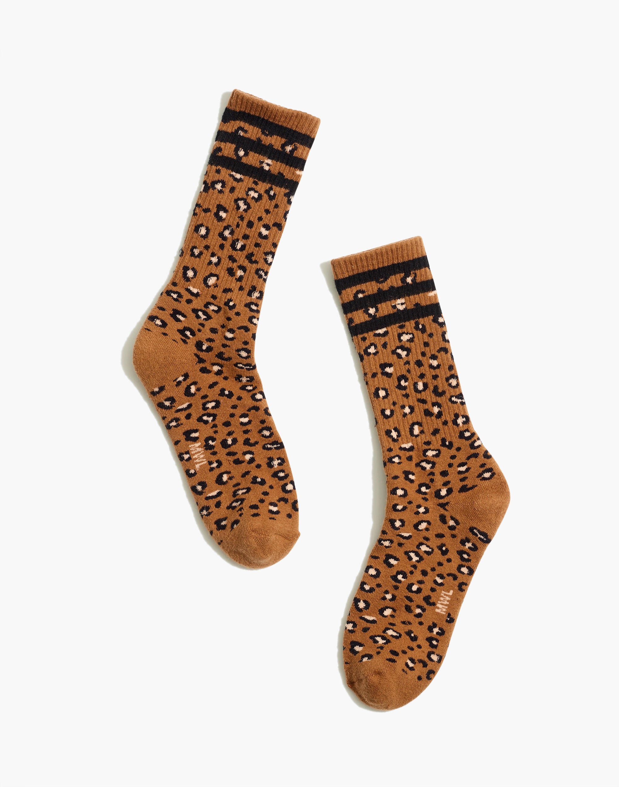 MWL Cloudlift Sneaker Ankle Socks in Leopard Athletic Stripe | Madewell