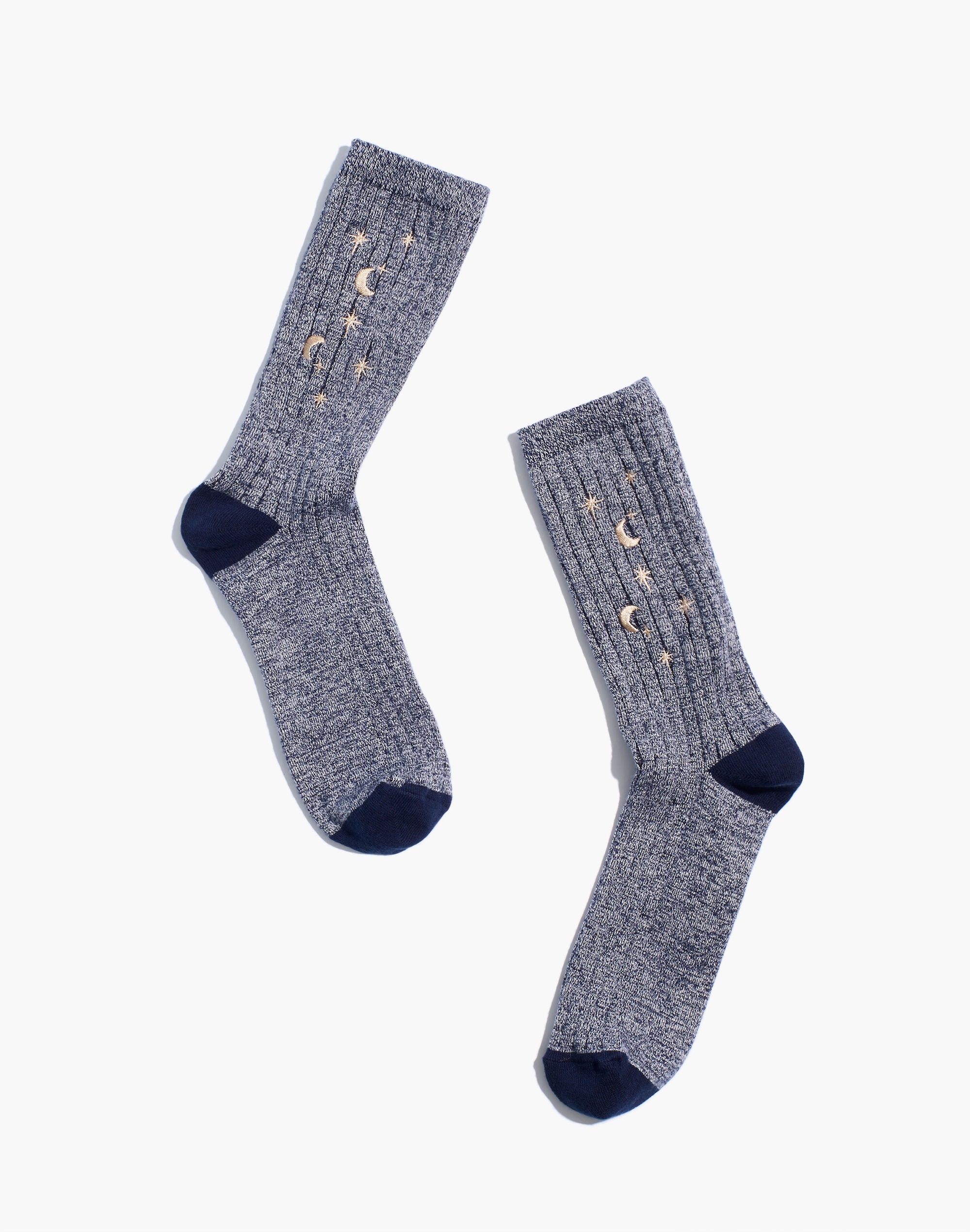 Moon Embroidered Trouser Socks | Madewell