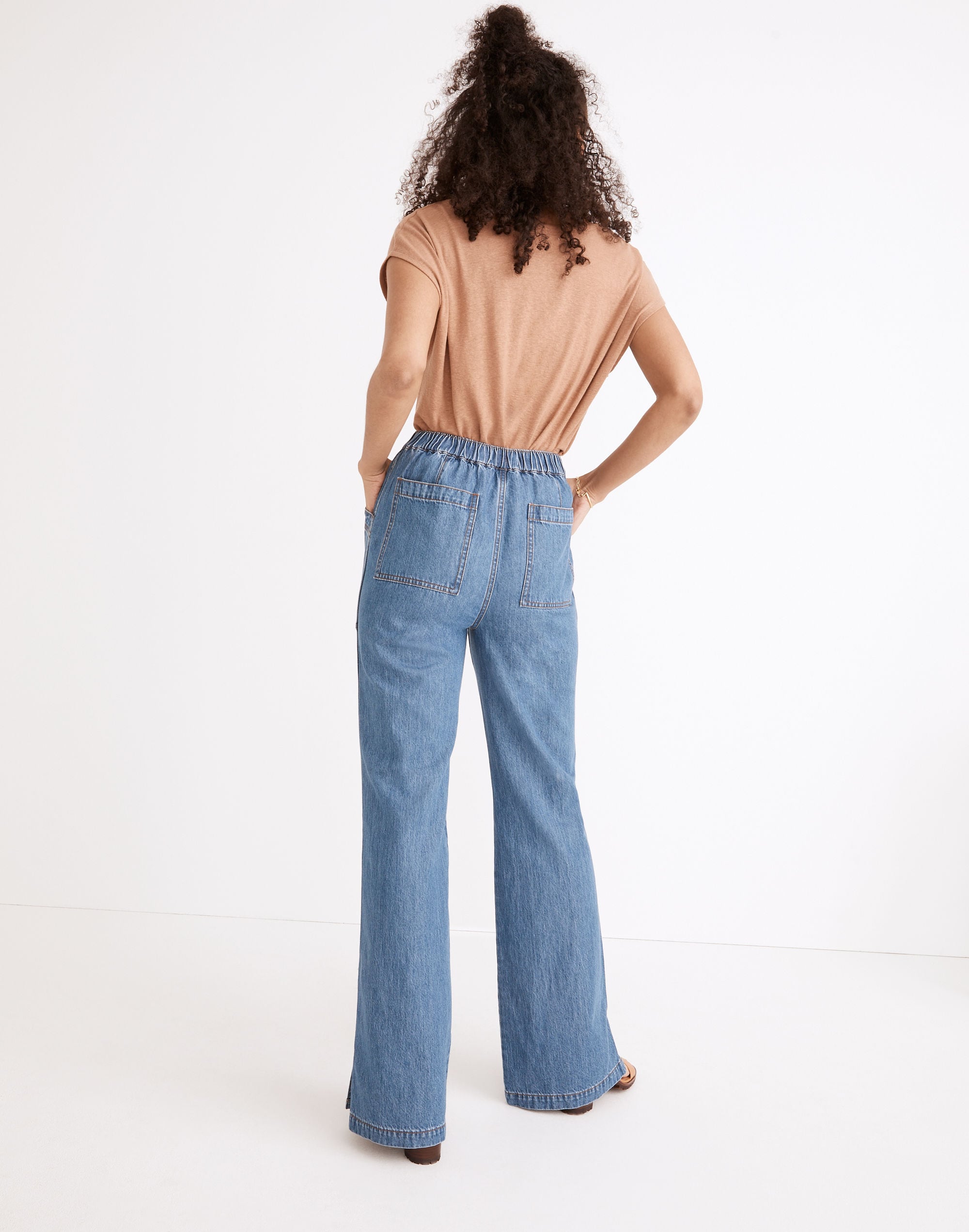 Denim Pull-On Loose Flare Pants | Madewell