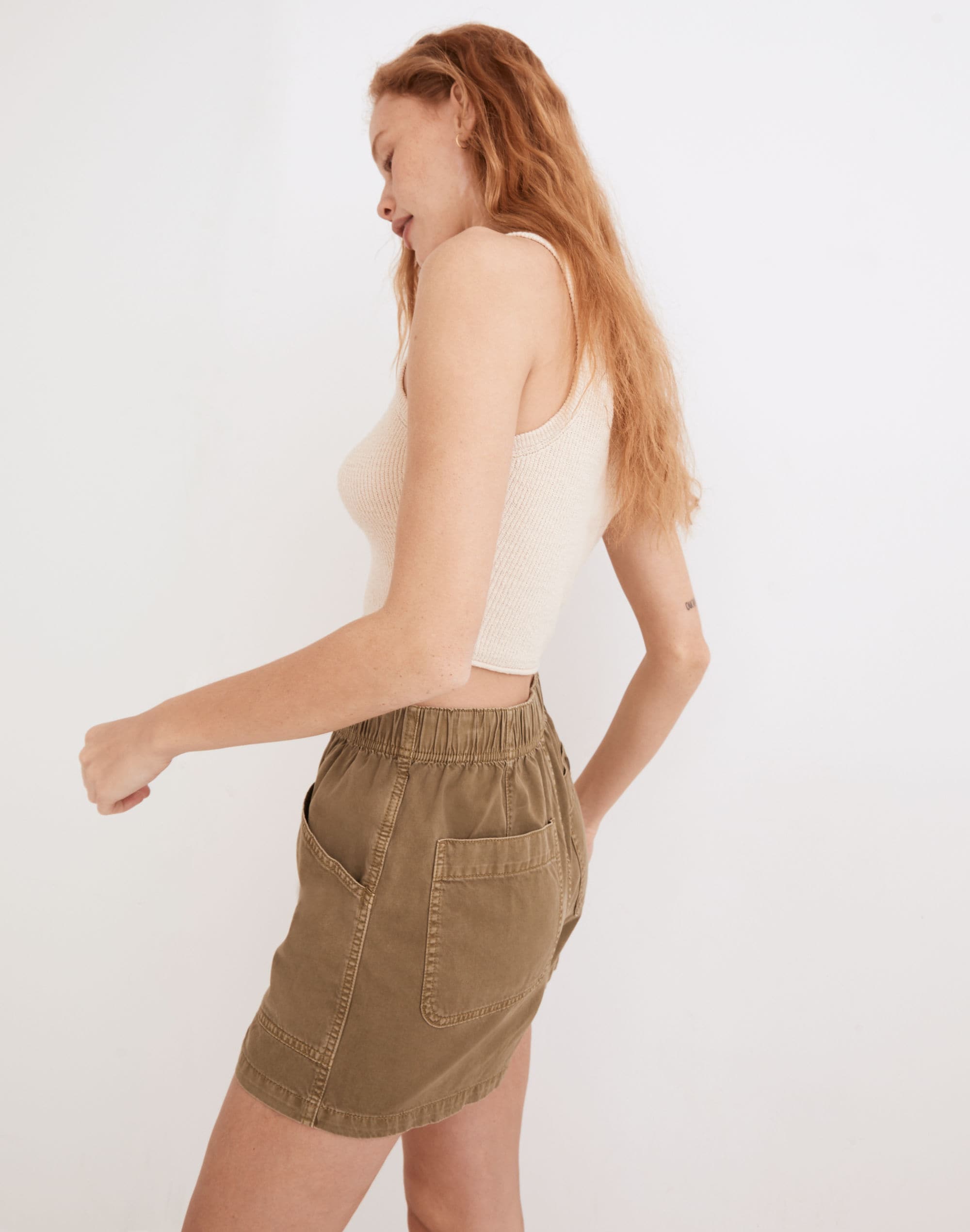 Garment-Dyed Pull-On Utility Shorts | Madewell