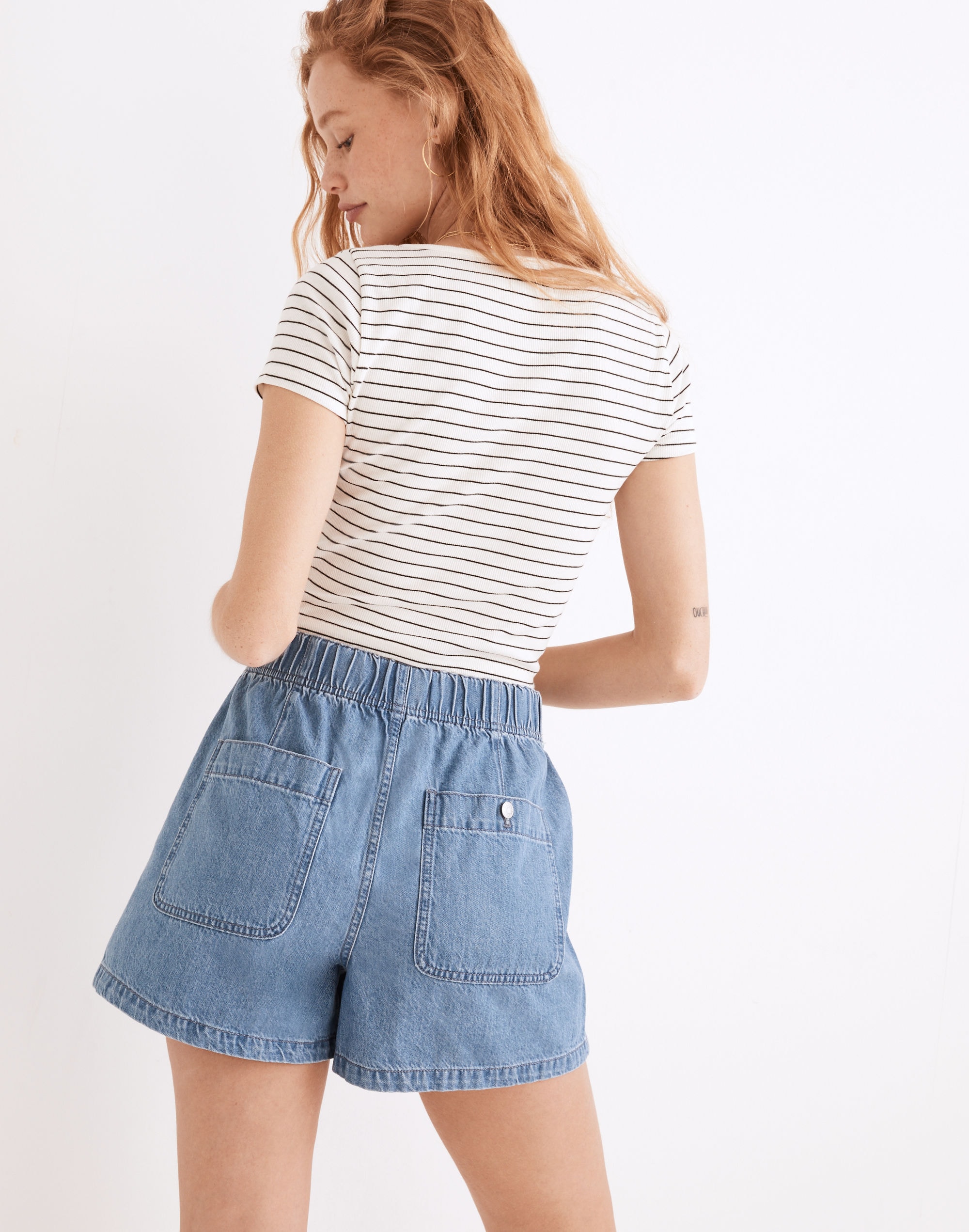 Denim Pull-On Utility Shorts Grandfield Wash | Madewell