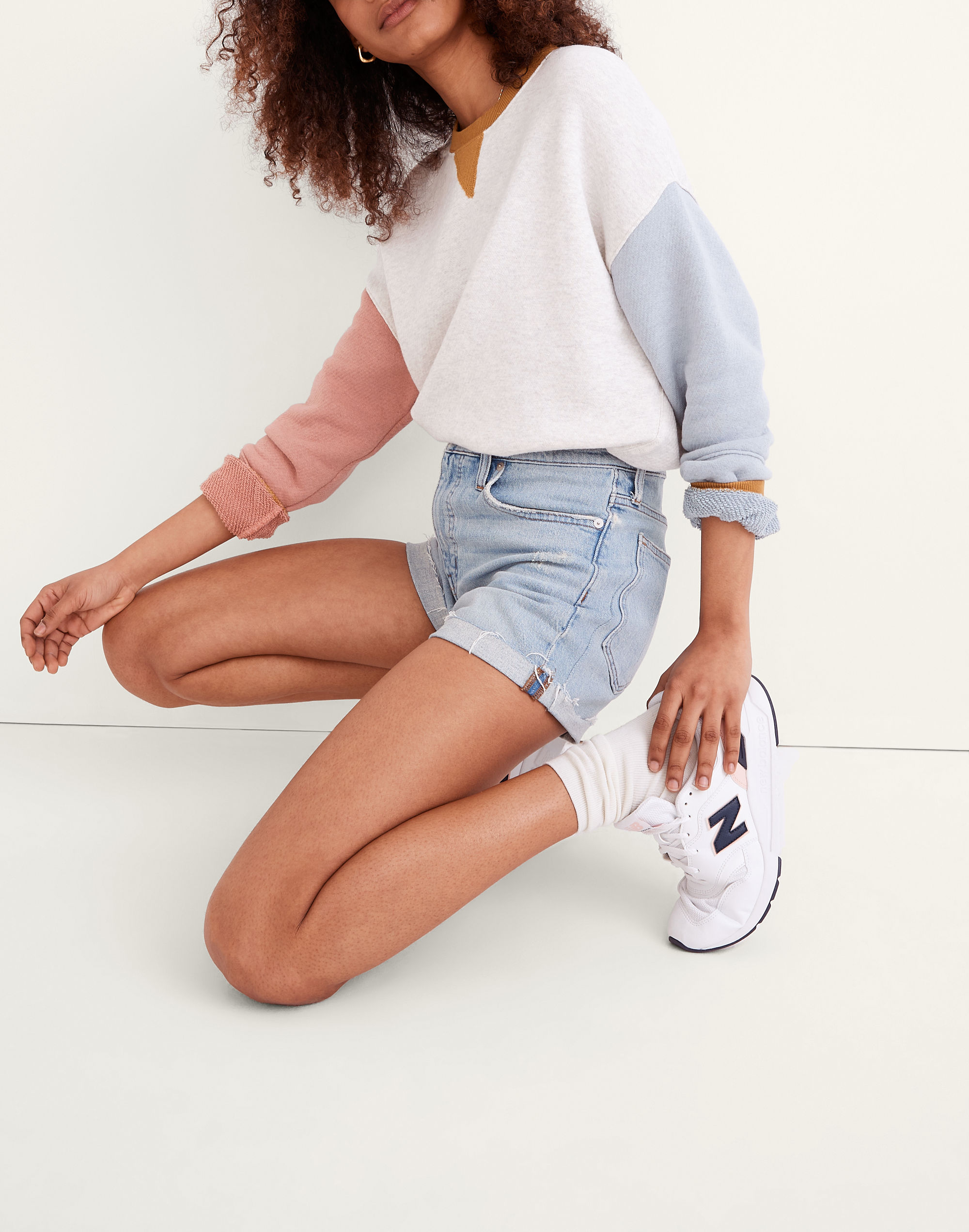 High-Rise Denim Shorts Astell Wash: Ripped Edition | Madewell