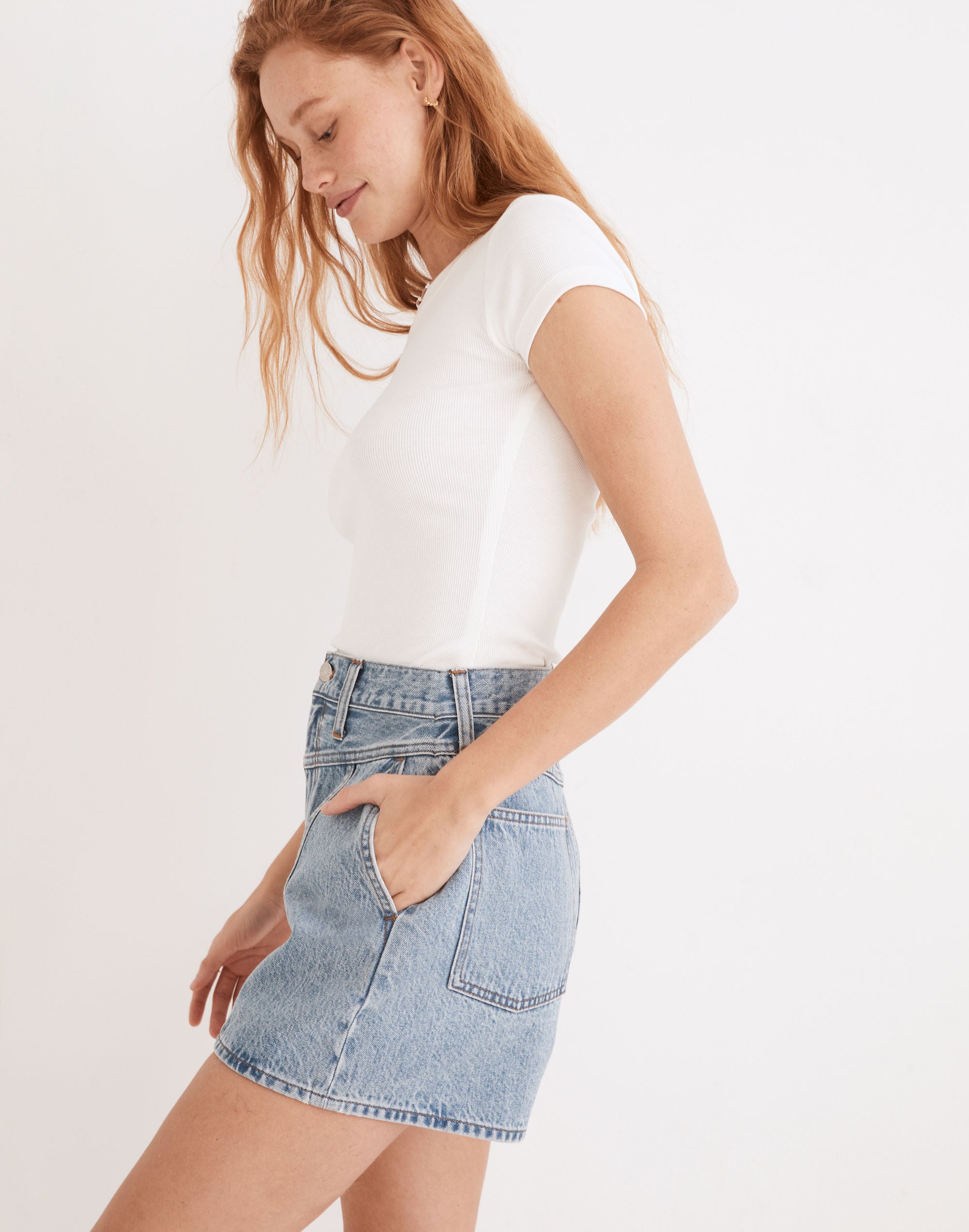 Denim Yoke Shorts Verner Wash | Madewell