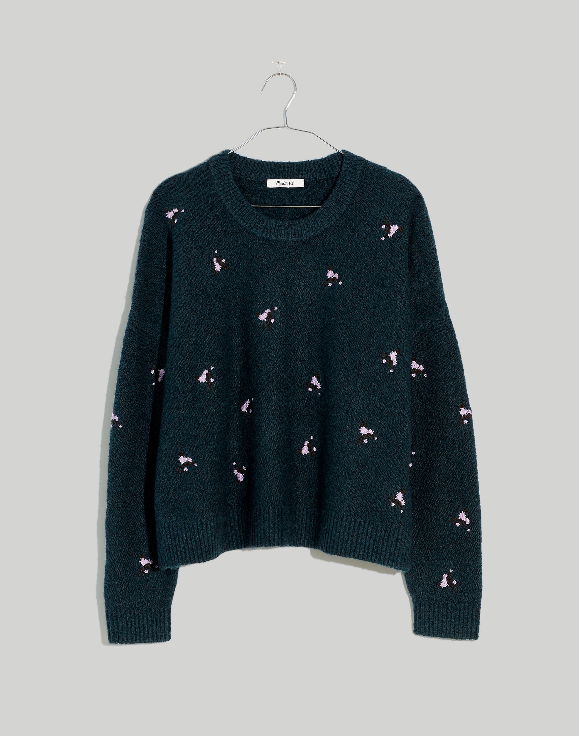 Embroidered Cross-Stitch Floral Pullover Sweater | Madewell