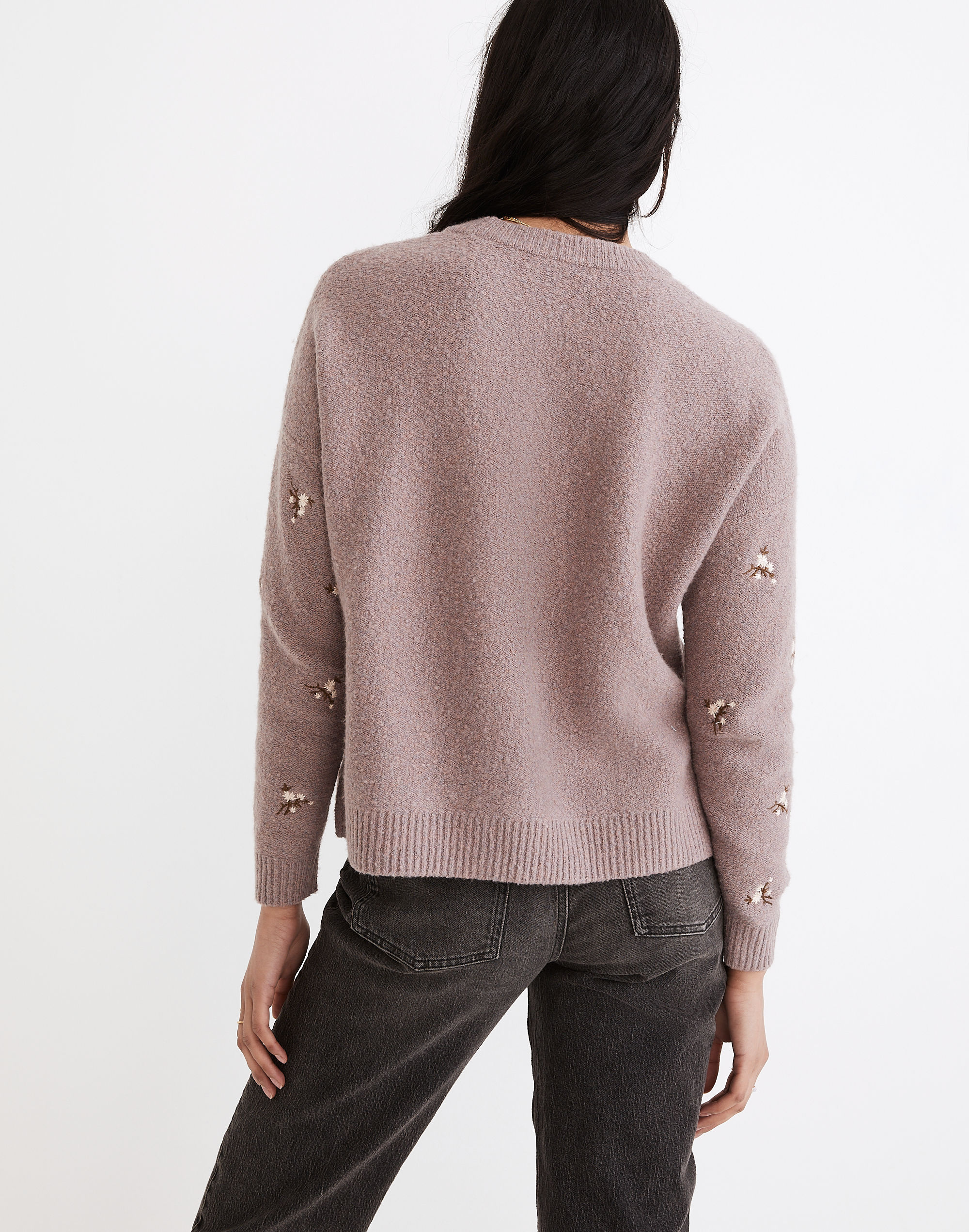 Embroidered Cross-Stitch Floral Pullover Sweater | Madewell