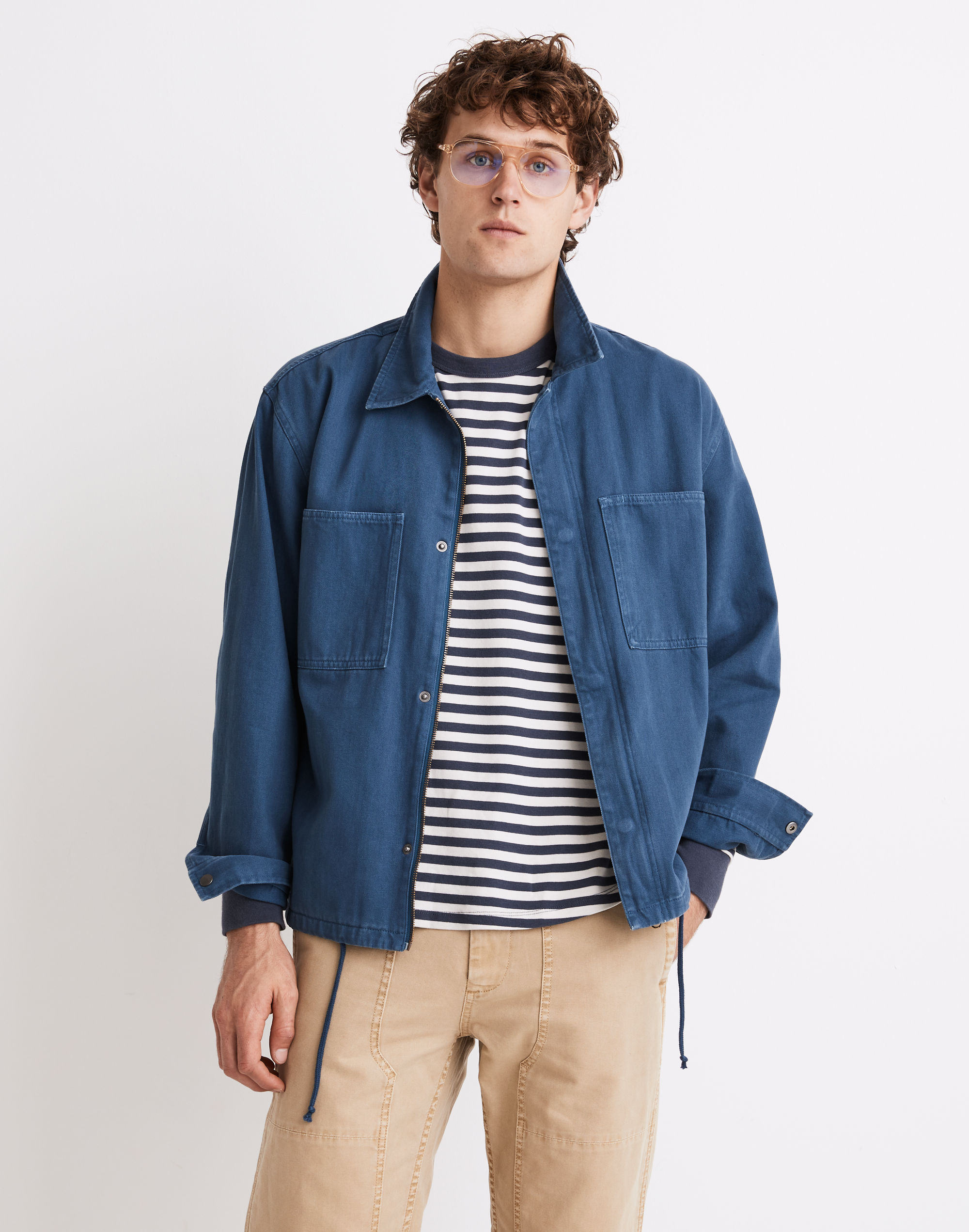 Garment-Dyed Boxy Jacket