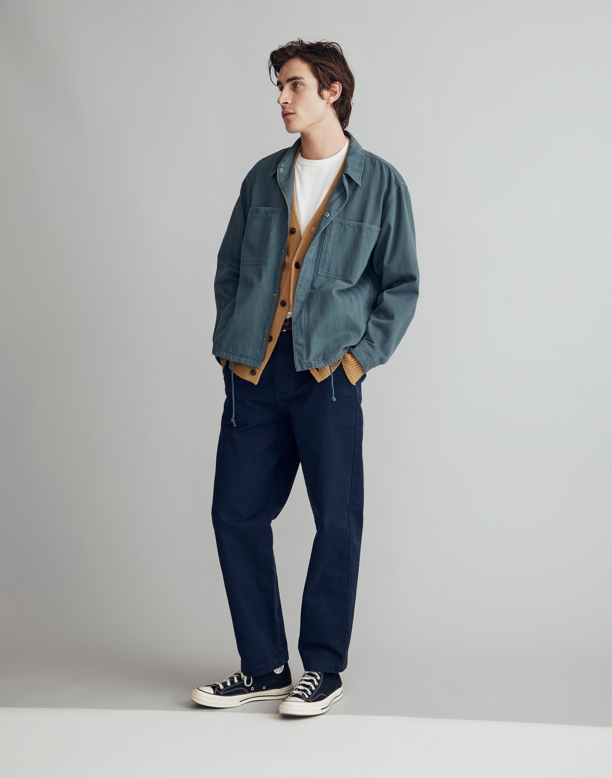 Garment-Dyed Boxy Jacket