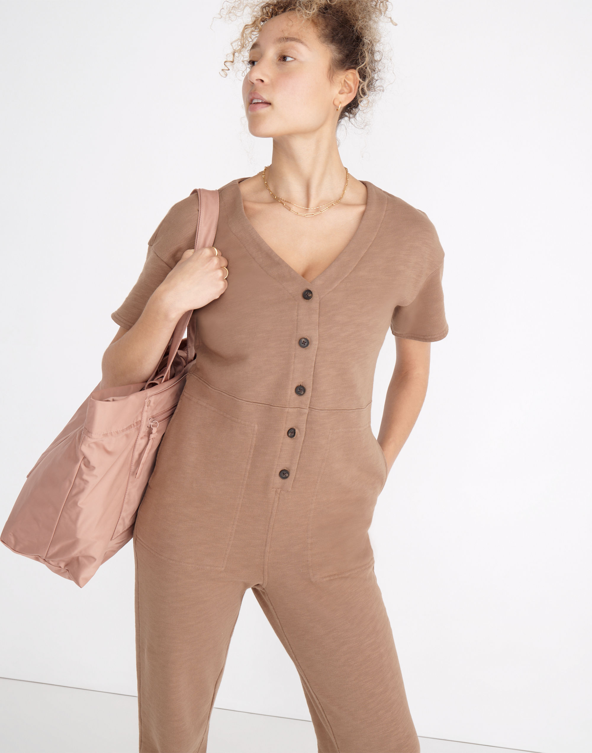 MWL Short-Sleeve Coverall Jumpsuit | Madewell