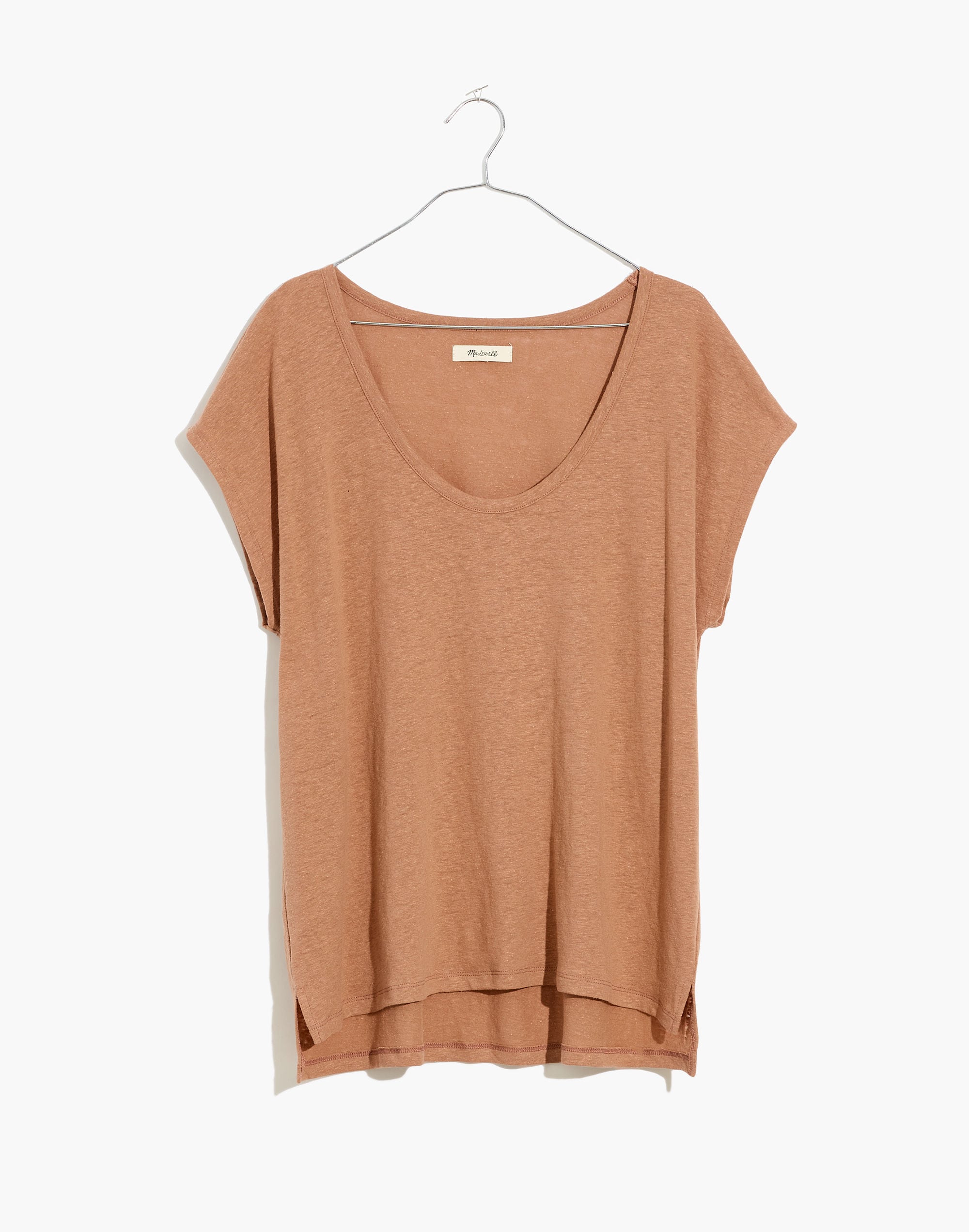 Linen-Blend U-Scoop Tee | Madewell