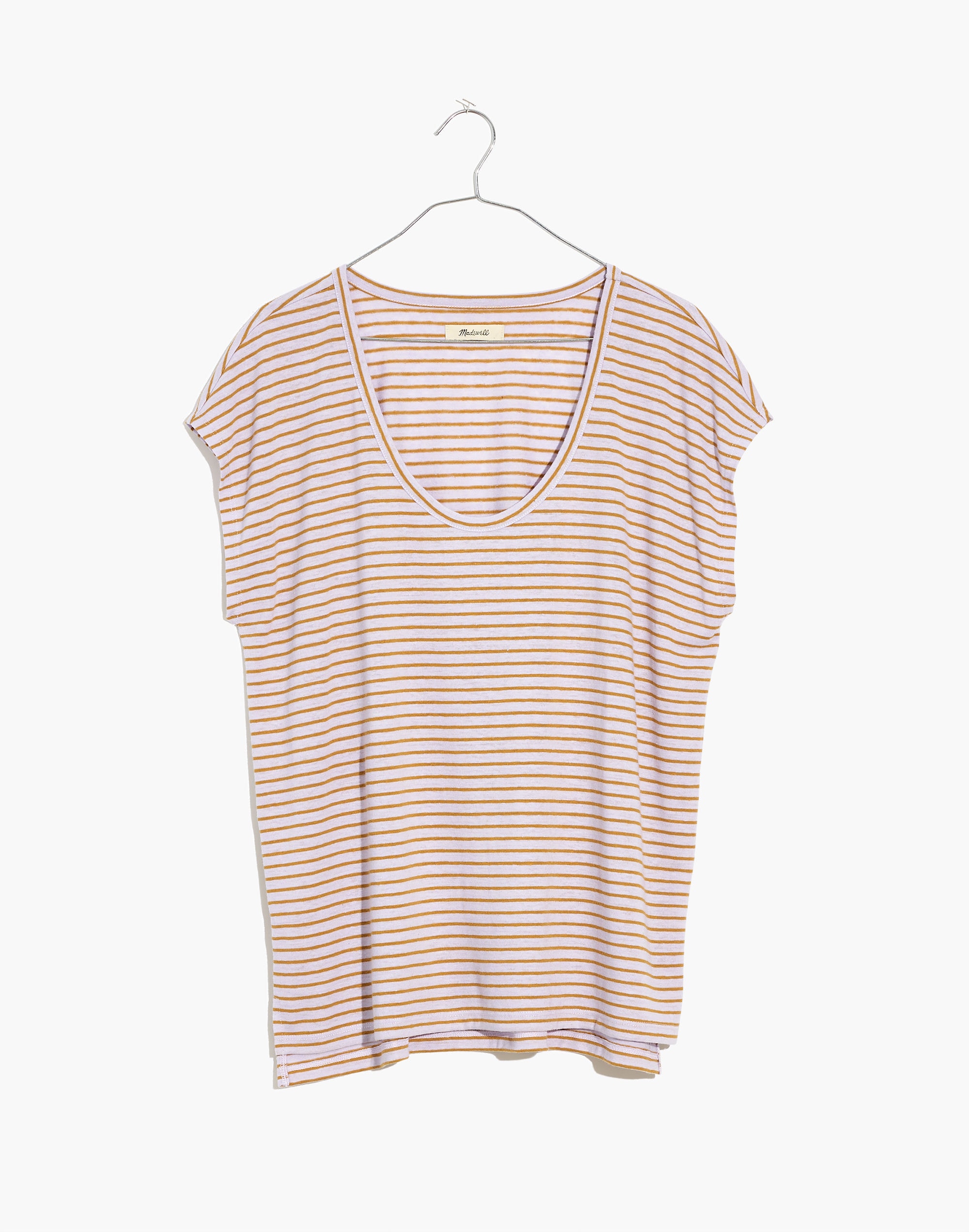 Linen-Blend U-Scoop Tee | Madewell