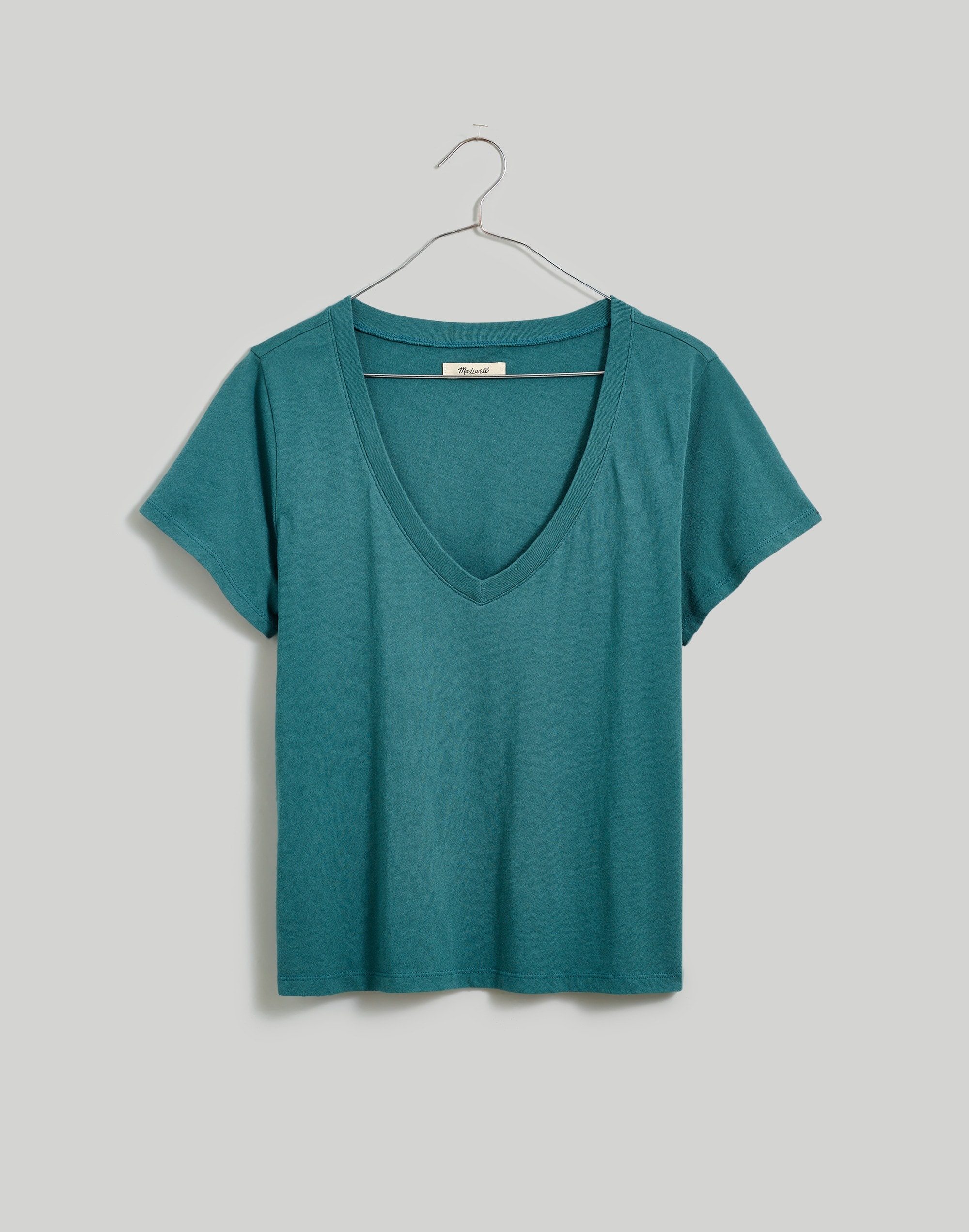 Softfade Cotton V-Neck Crop Tee | Madewell